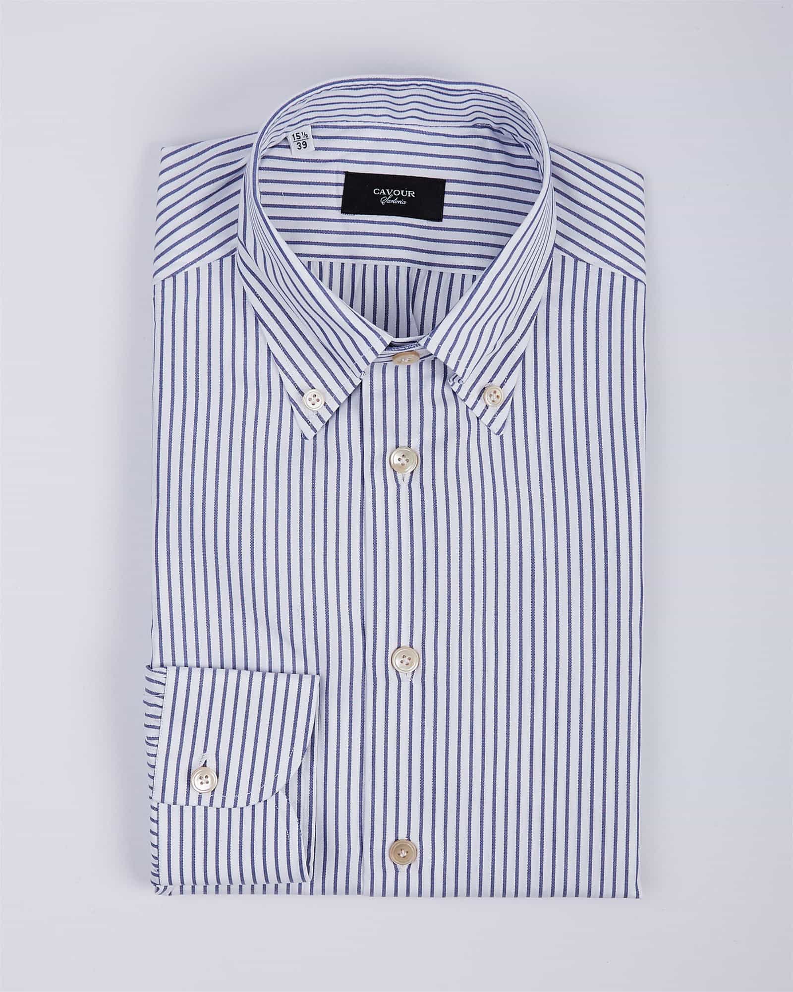 Sartoria Oxford Stripe Button Down Blue