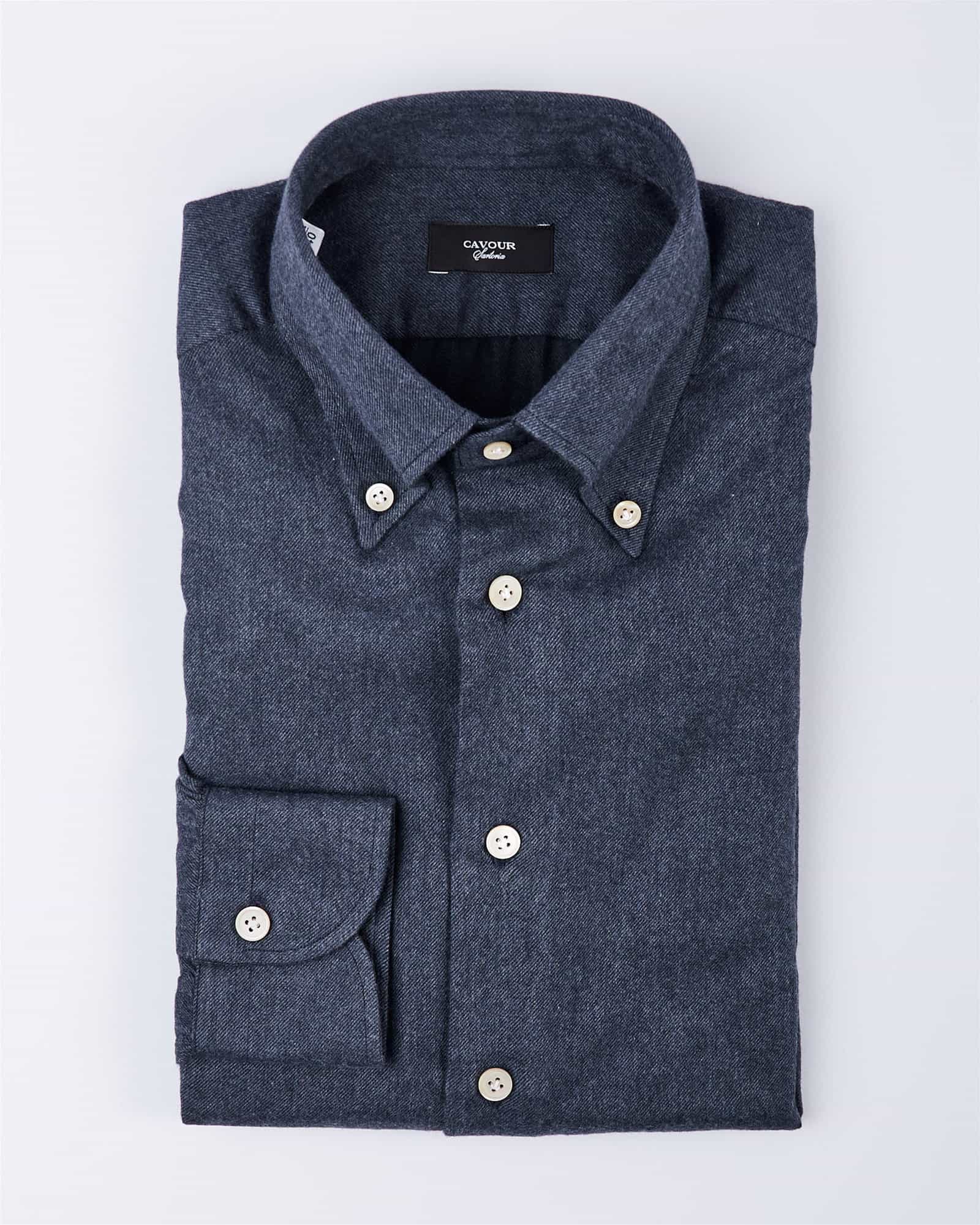 Sartoria Flannel Button Down Navy