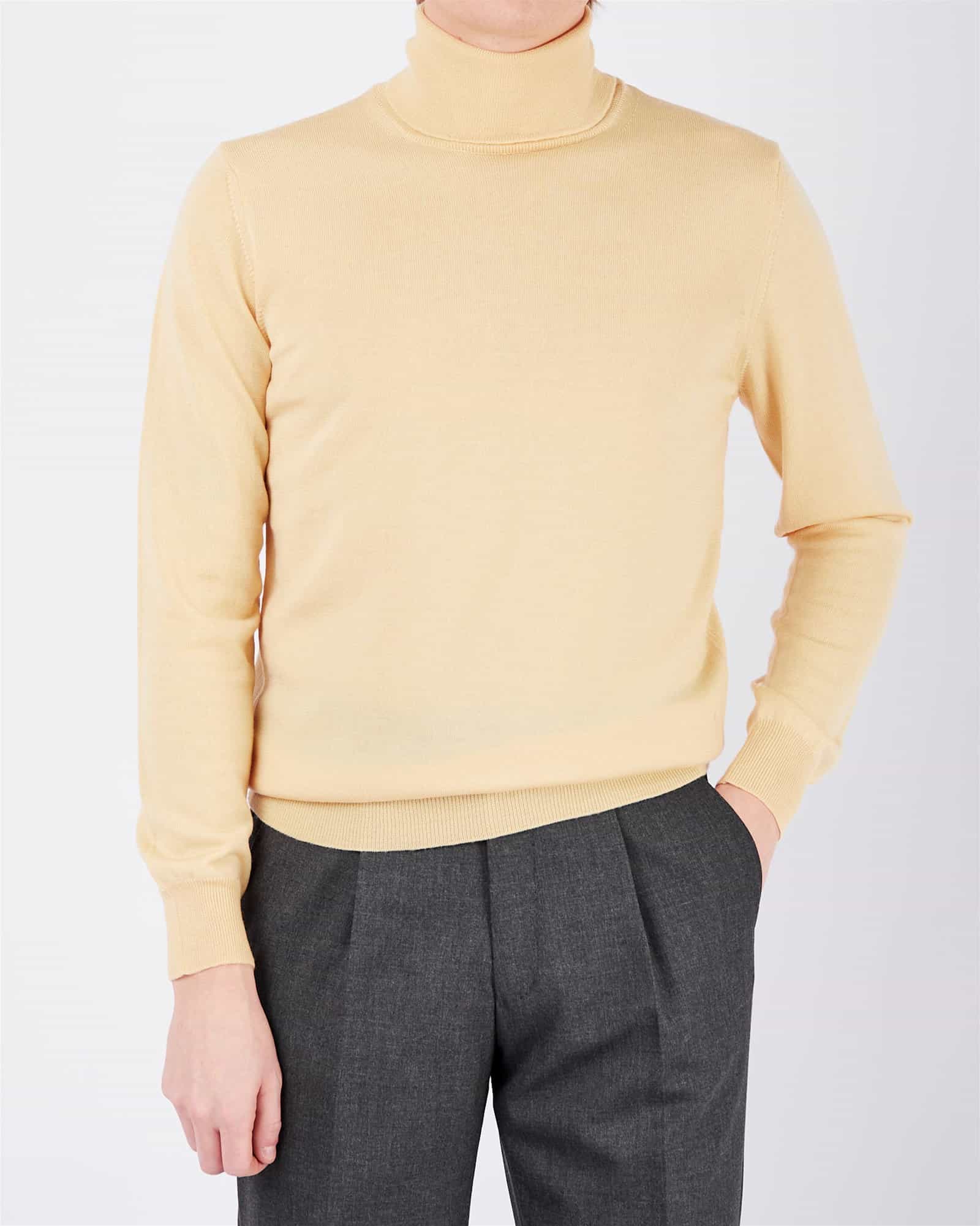 Superfine Merino Roll Neck Yellow