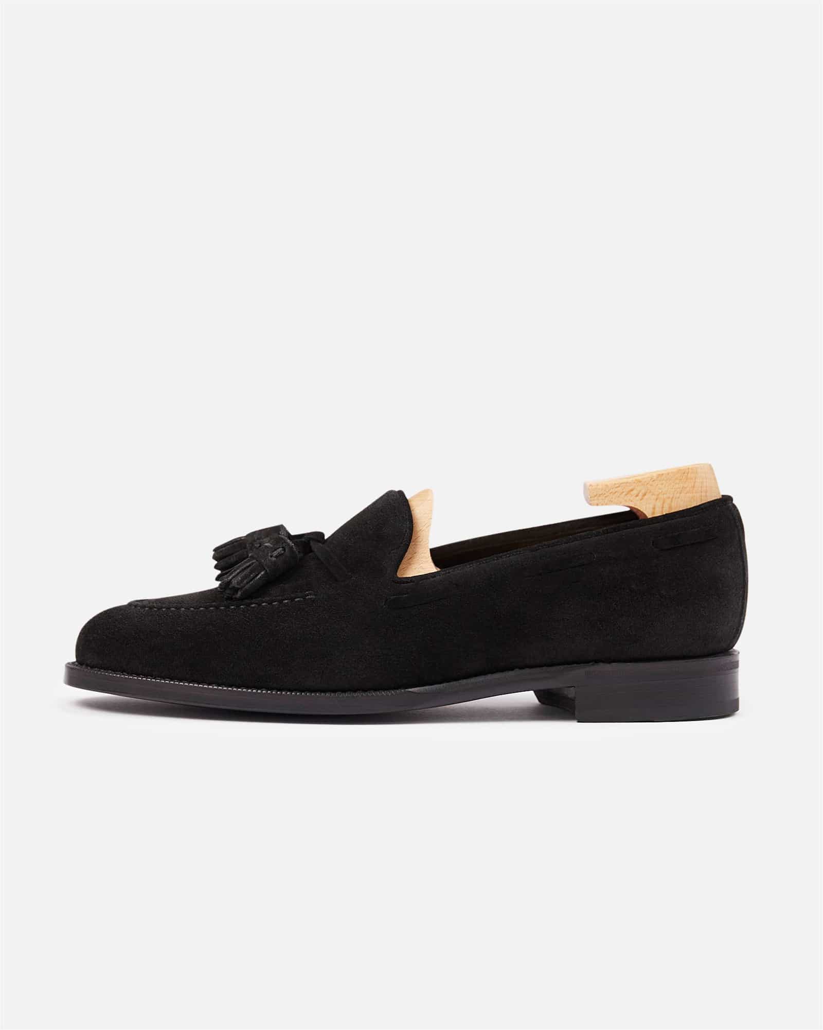 Tassel Loafer Suede Black