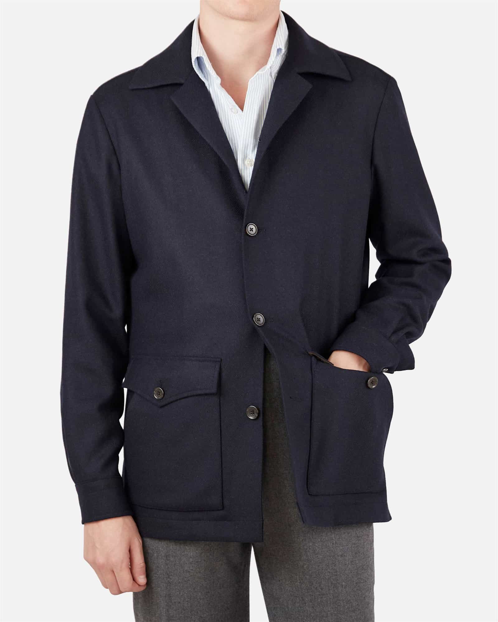 Tweed Travelers Jacket Navy