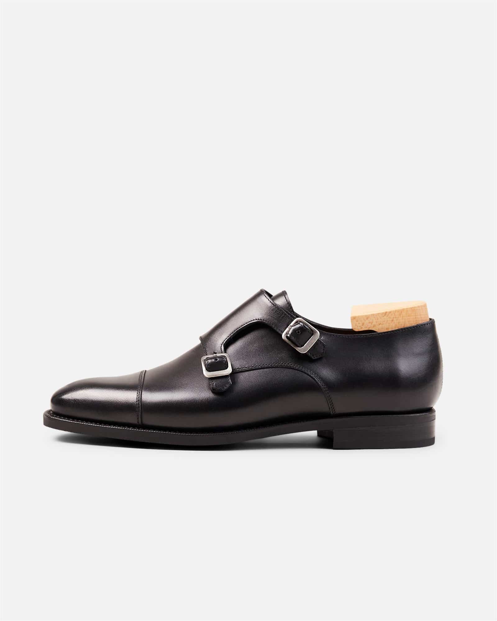Double Monk Rubber Sole Black