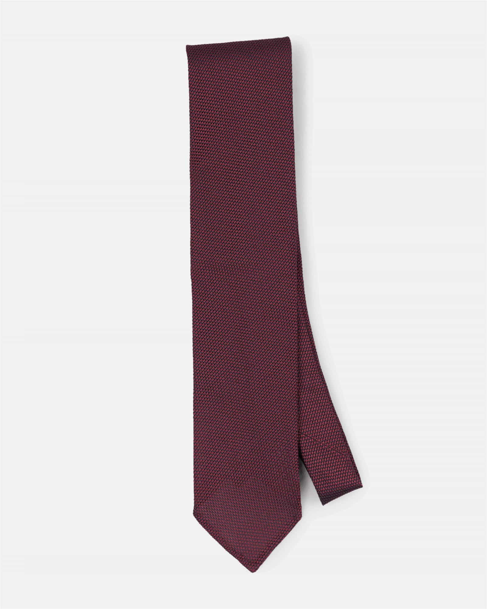Fine Grenadine Tie Burgundy