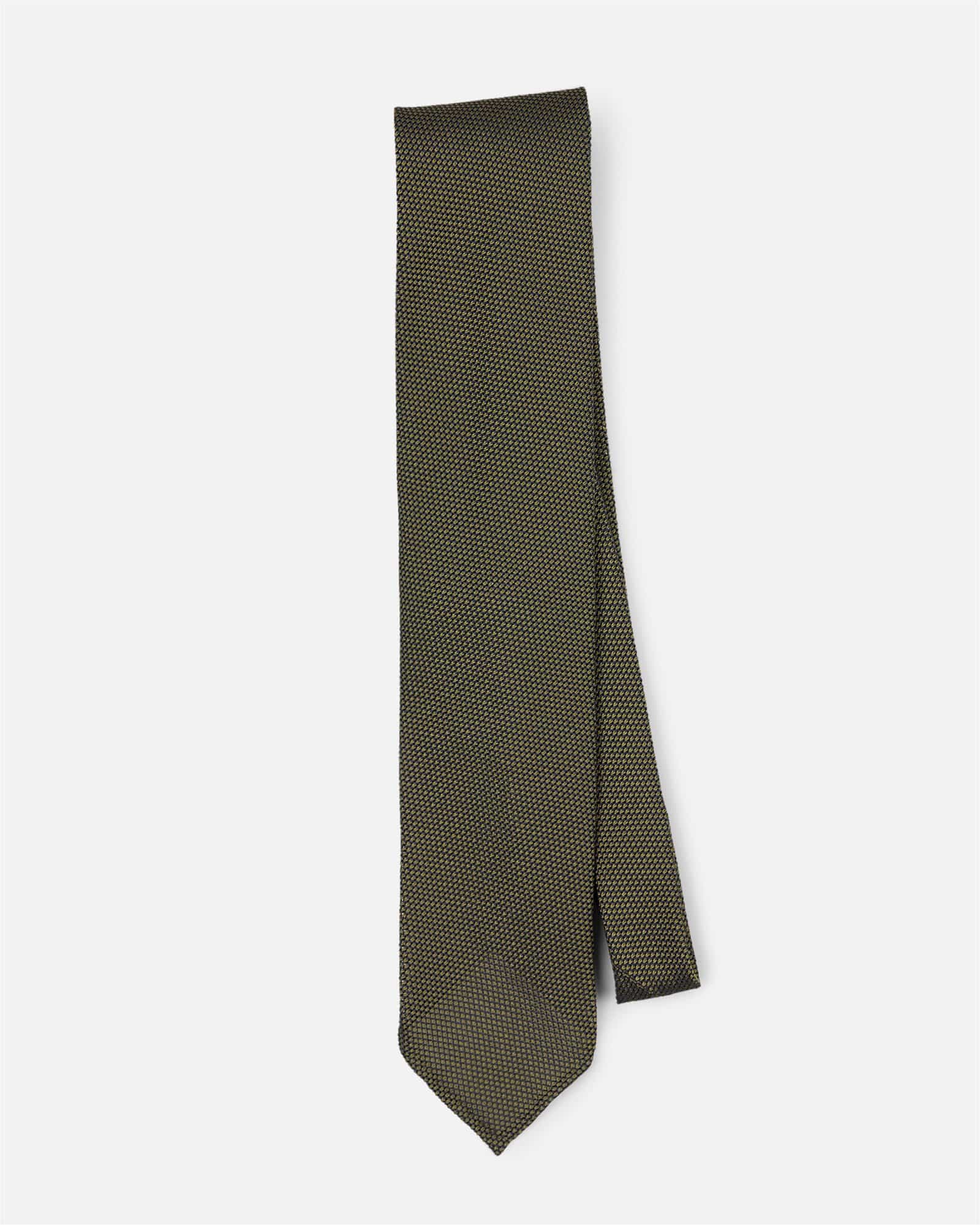 Fine Grenadine Tie Olive