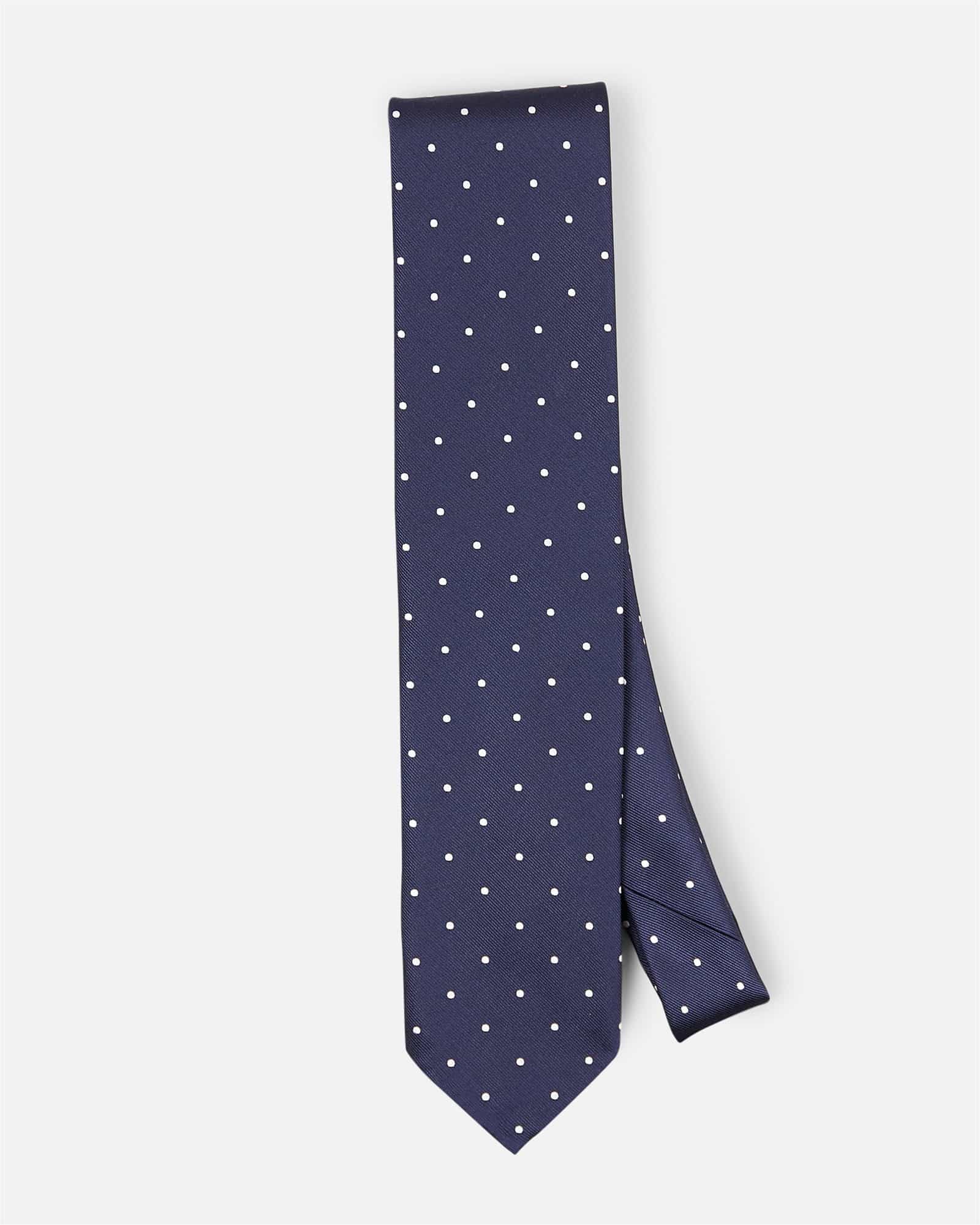 Polkadot Tie Navy