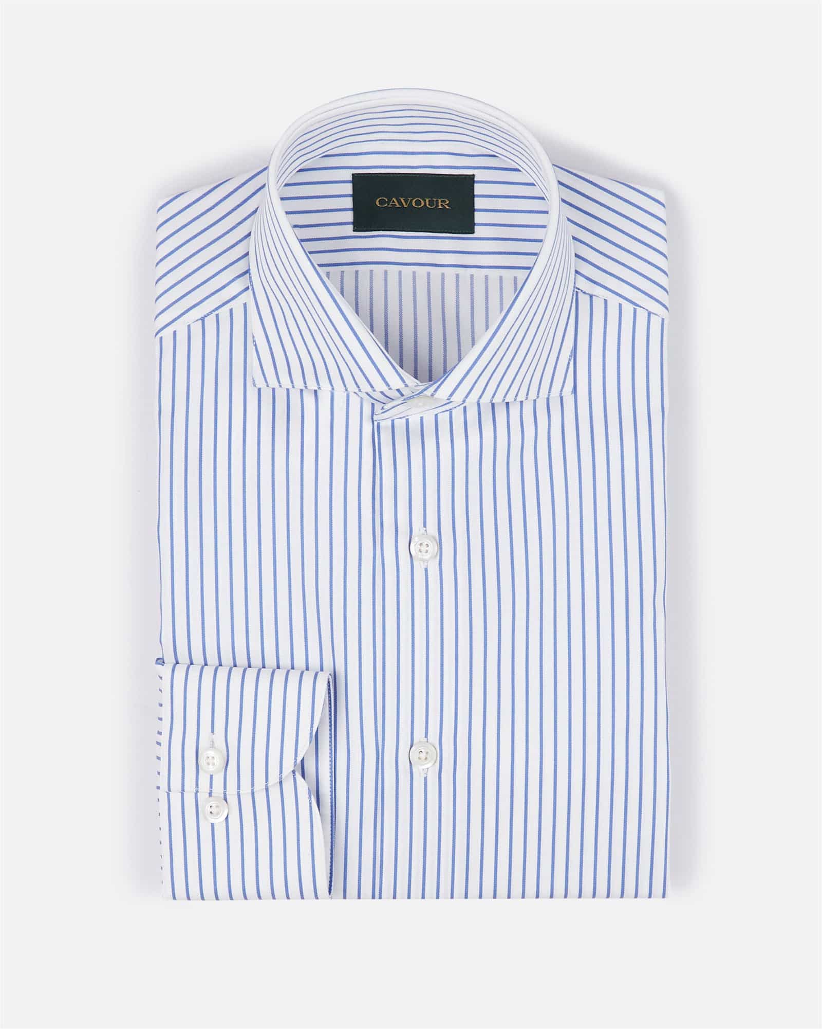 Twill Reverse Stripe Shirt Navy