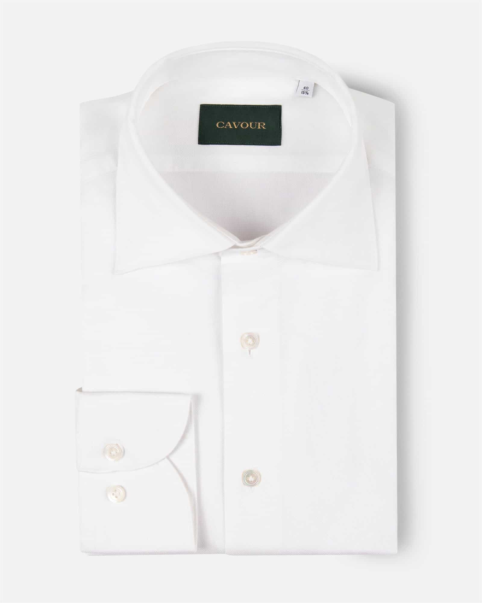 Fine Structured Shirt White