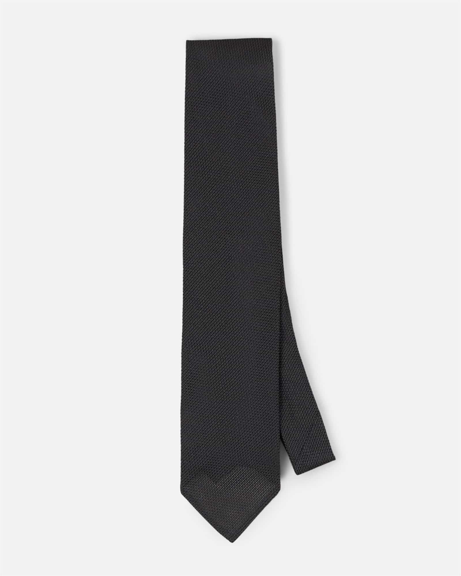 Grenadine Silk Tie Black