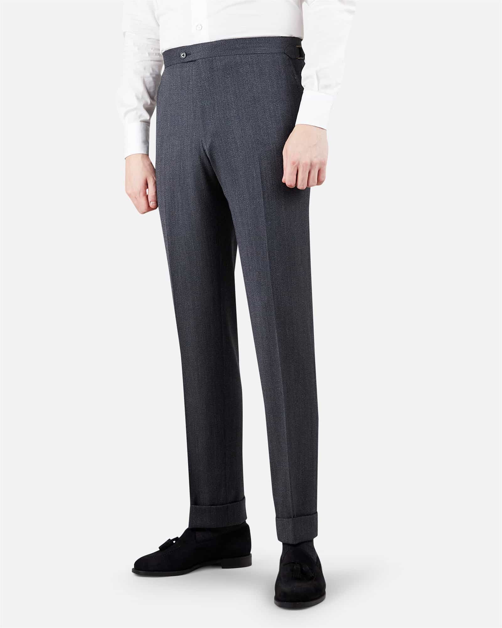 Mod 2 Whipcord Wool Stretch Trouser Charcoal