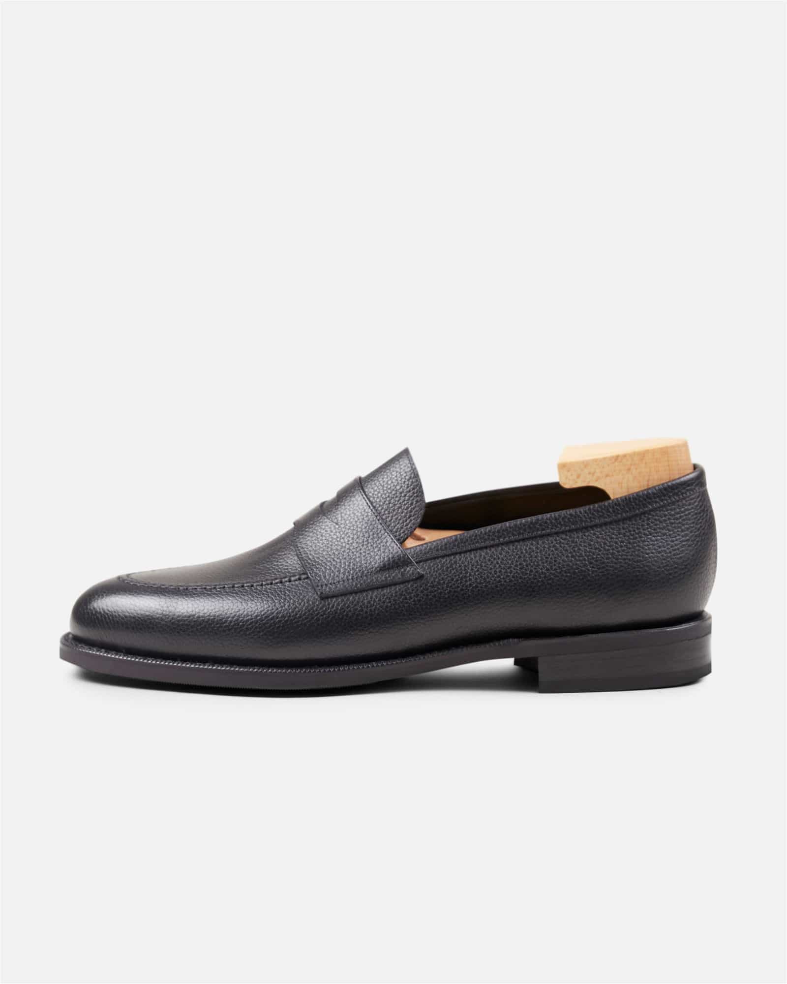 Penny Loafer - Grain Leather Rubber Sole Black