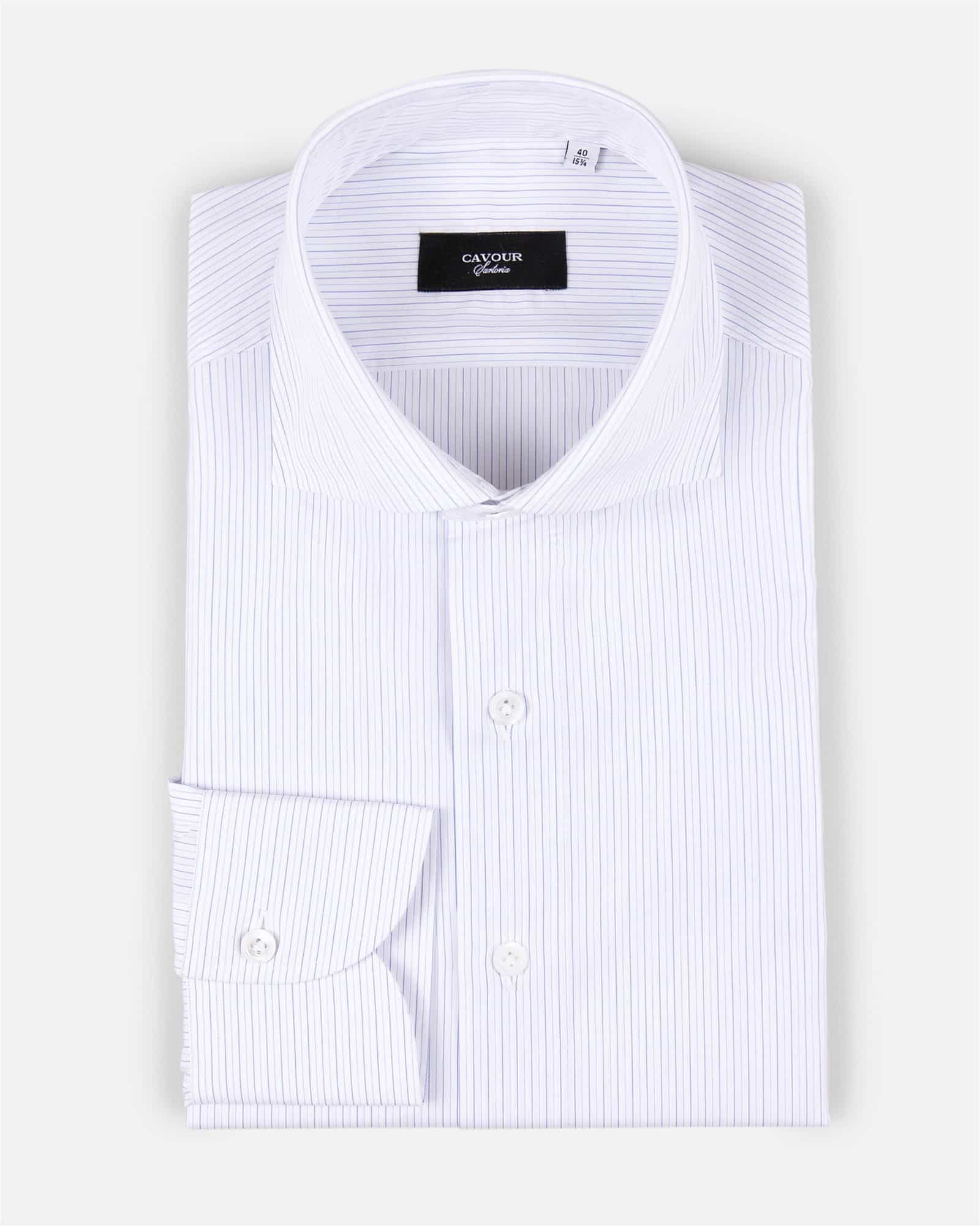 Needle Striped Shirt White