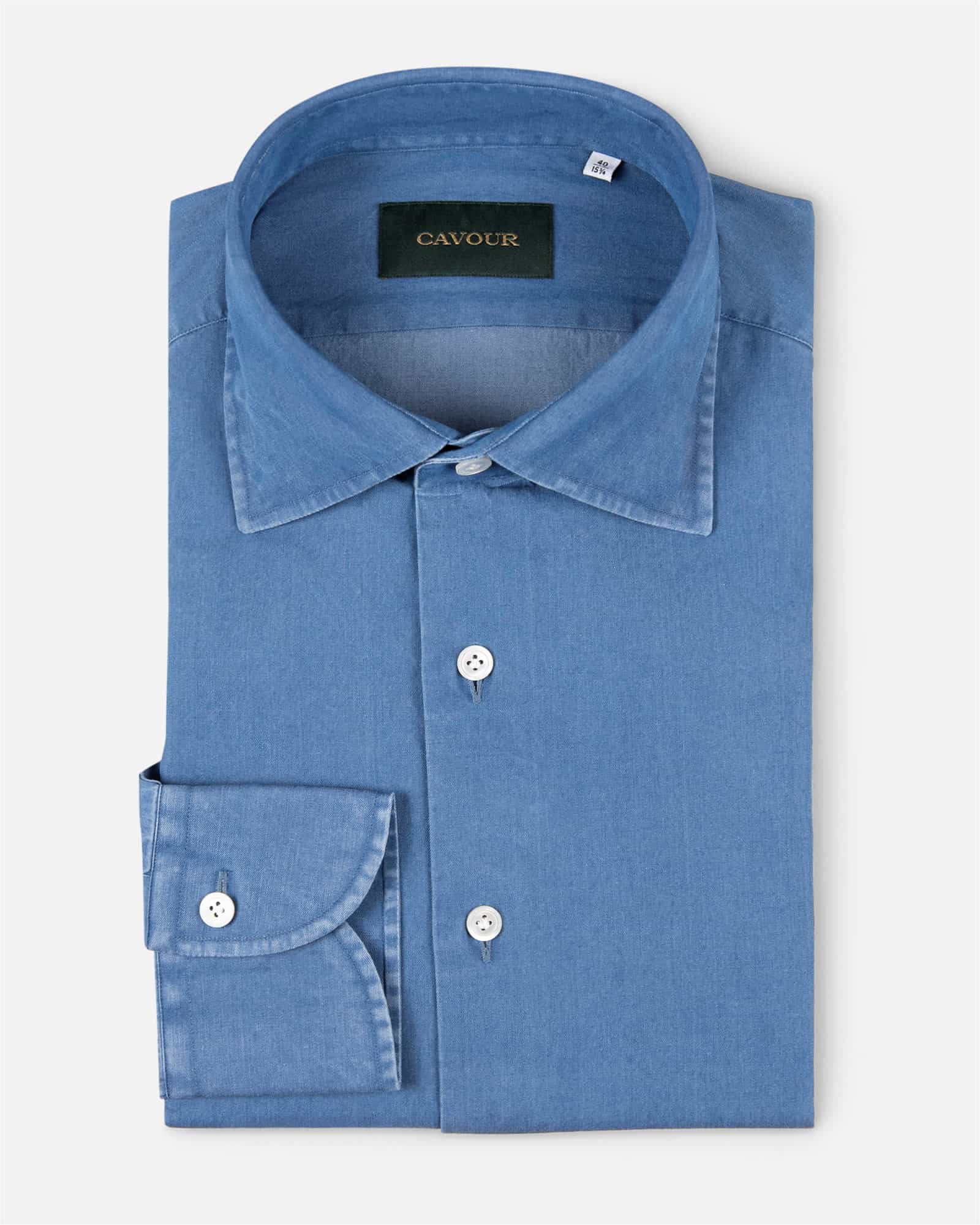 Premium Denim Shirt Blue
