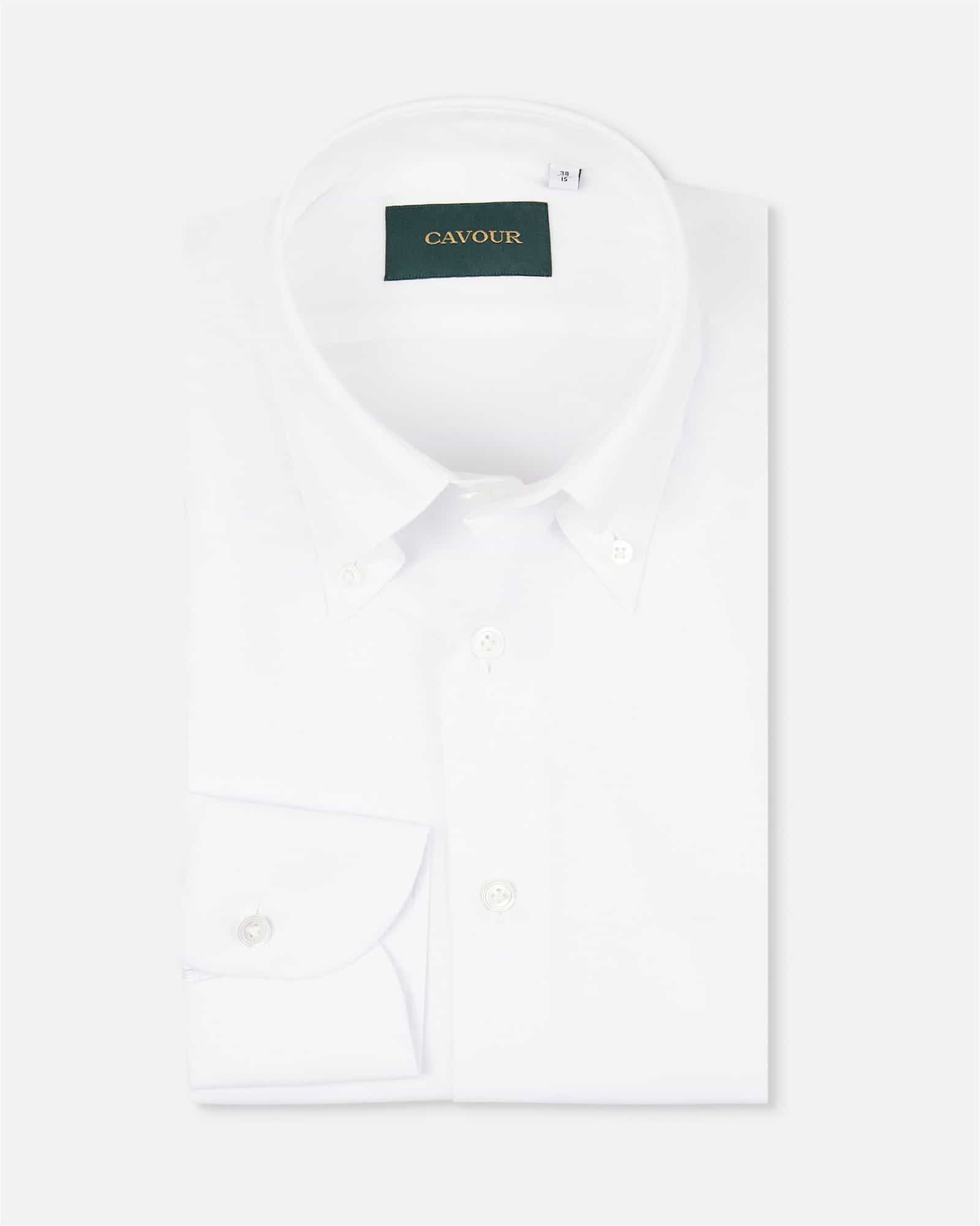 Premium Herringbone Flannel Shirt White