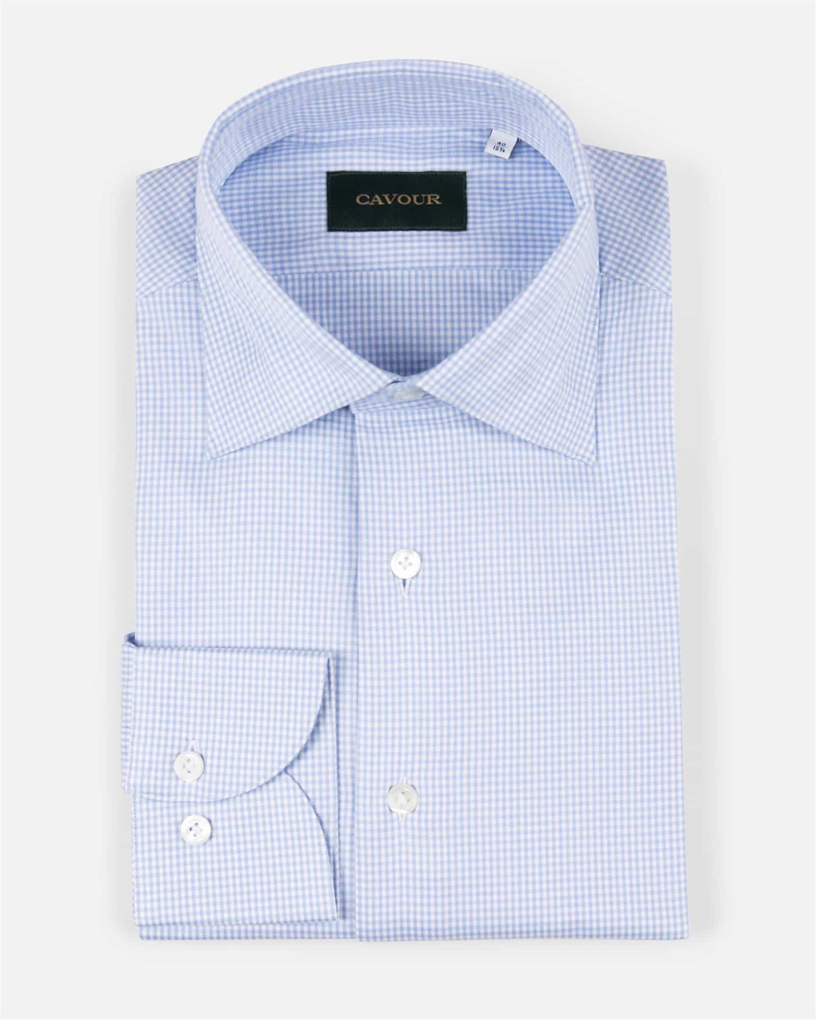 Twill Checked Shirt Blue