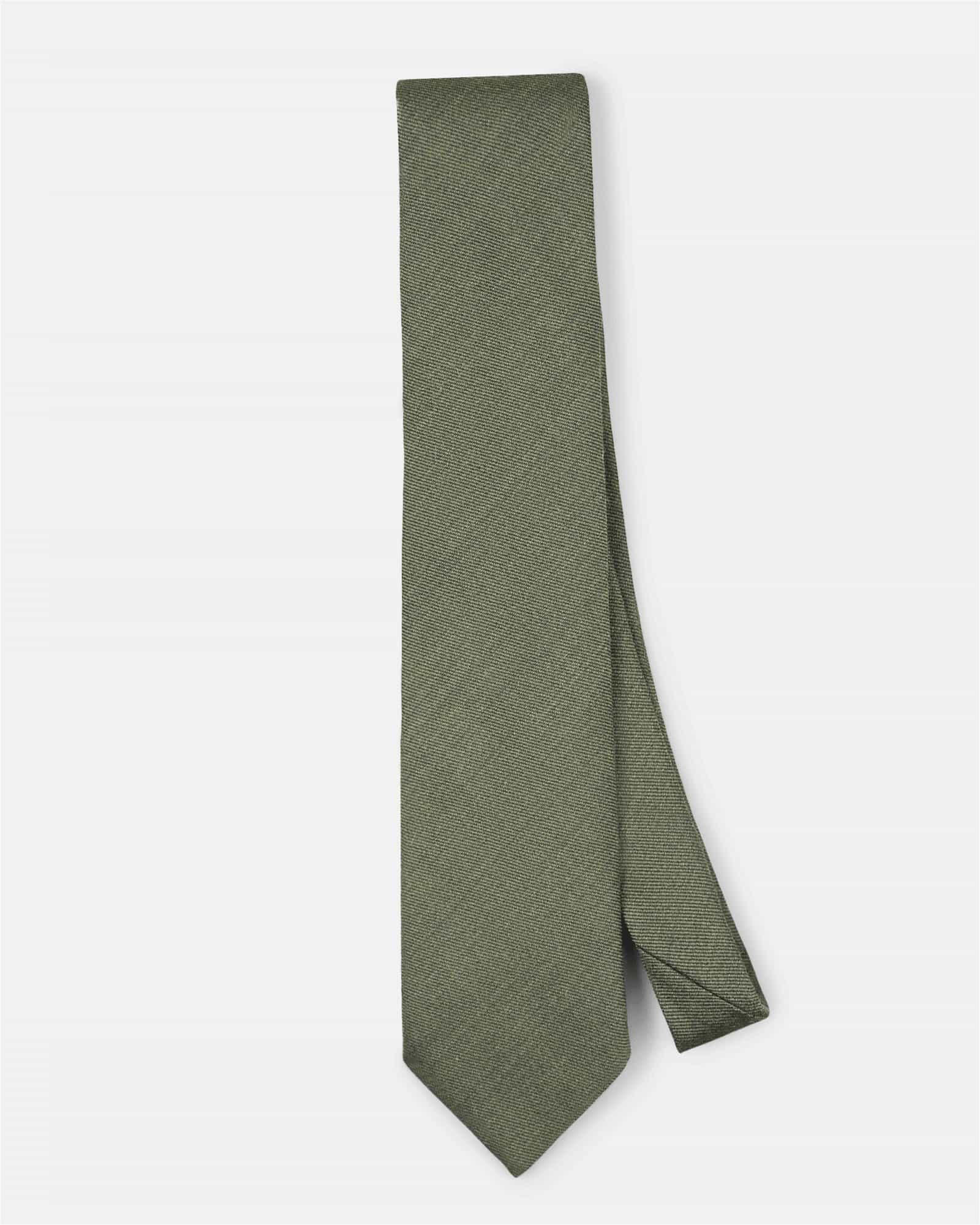 Wool Twill Tie Green