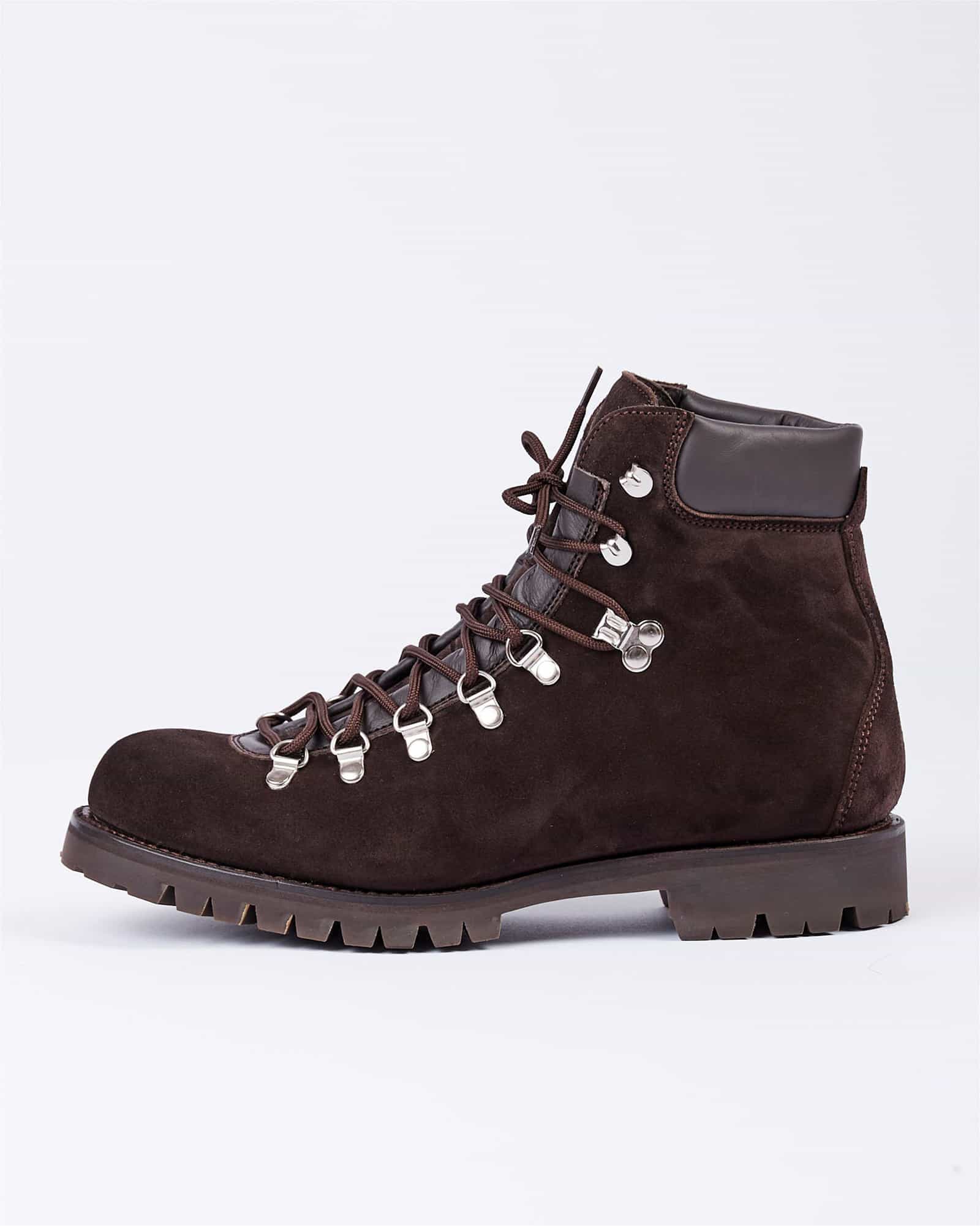 Suede Hiking Boot Dark Brown