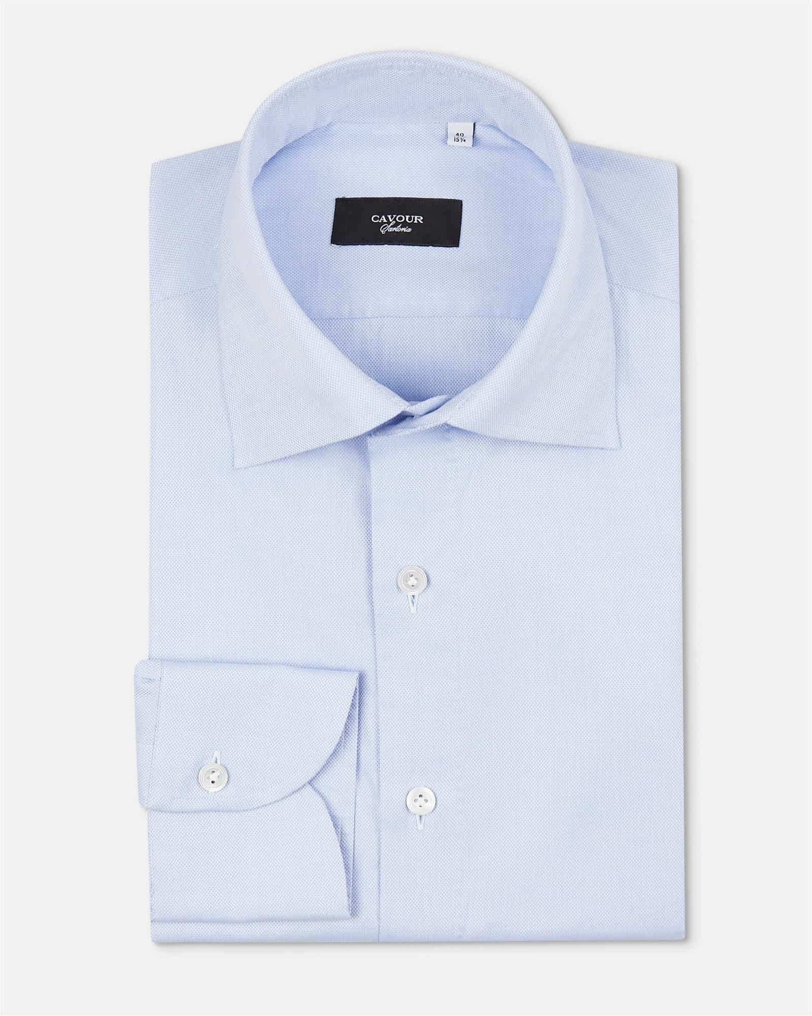 Luxury Pinpoint Shirt Blue