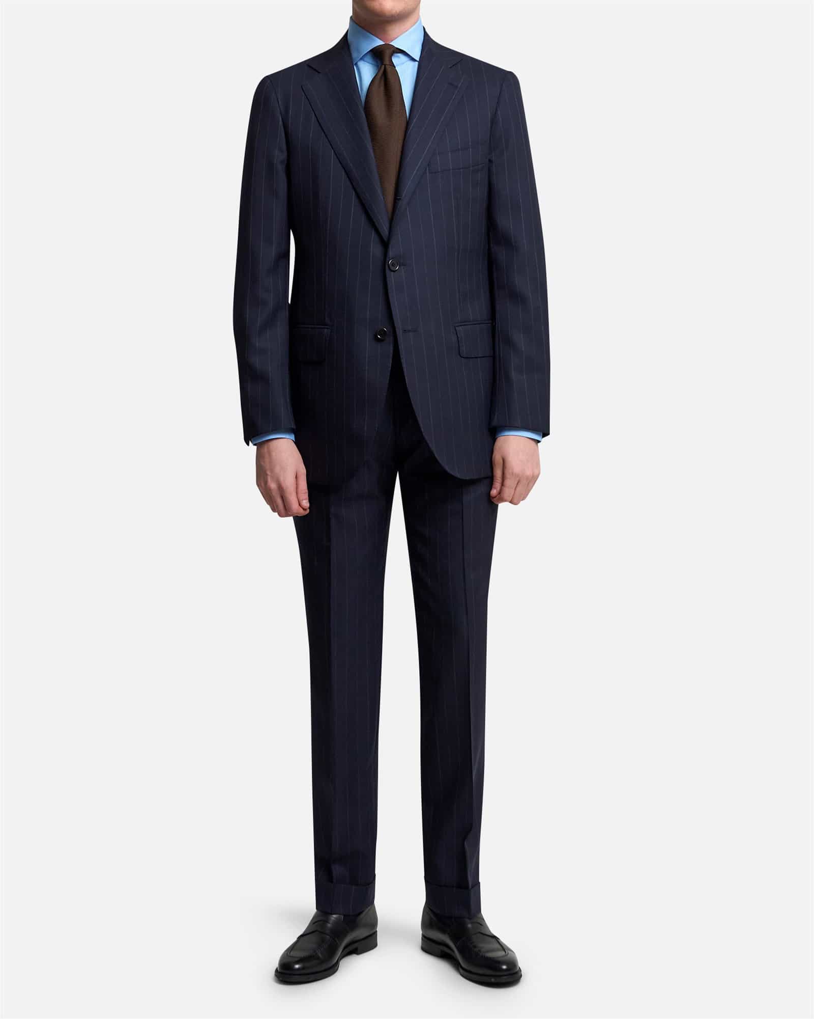 Mod 2 Hightwist Pinstripe Suit Navy