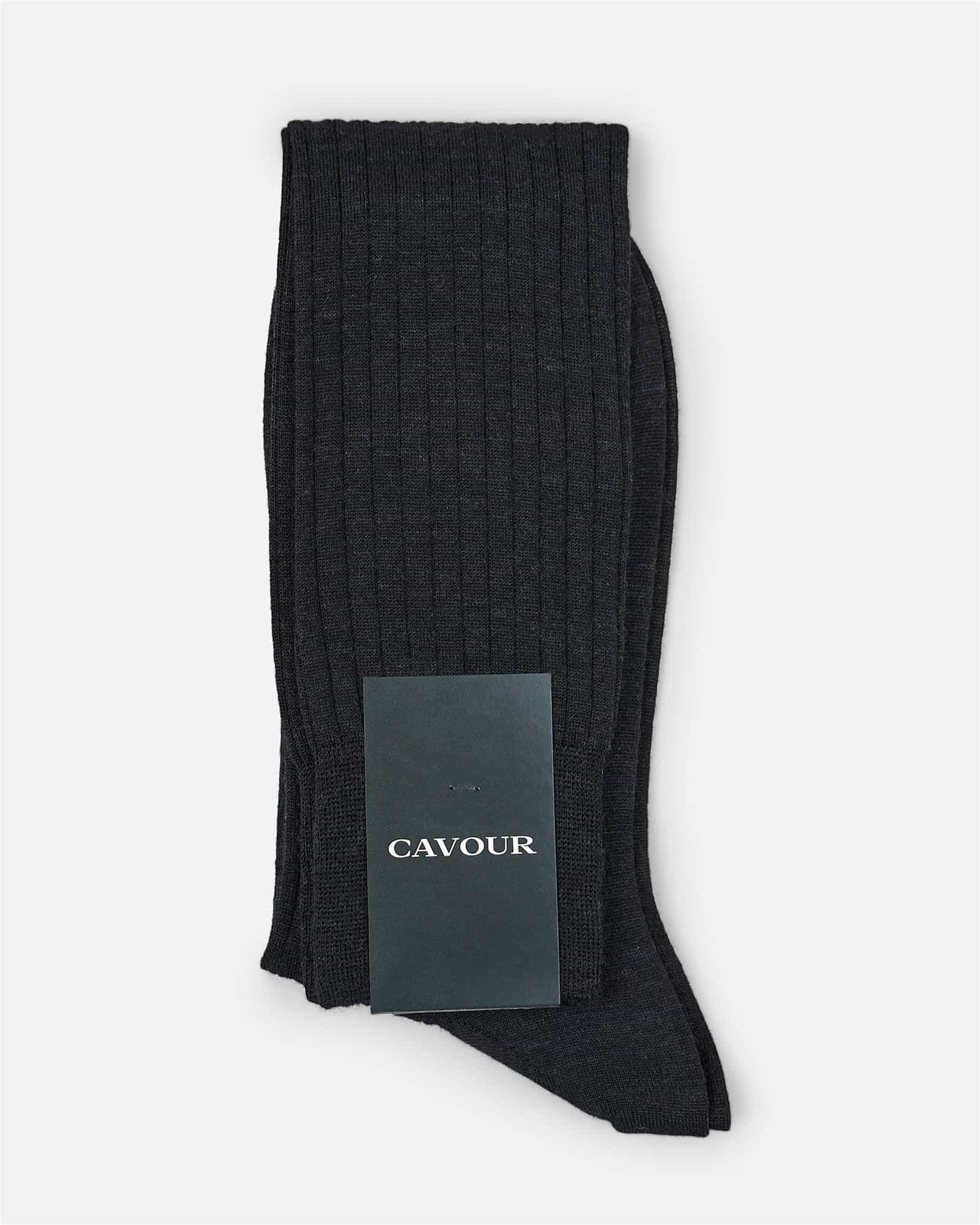 Wool Socks Long Charcoal