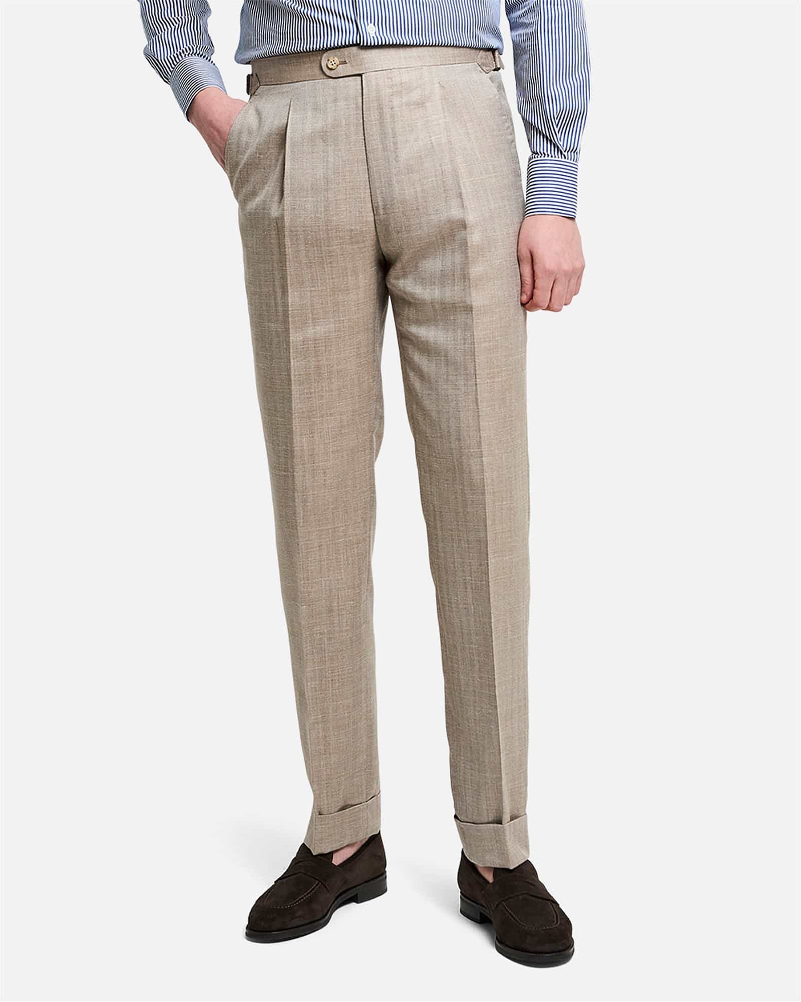 Mod 2 Exclusive Herringbone Trouser Beige