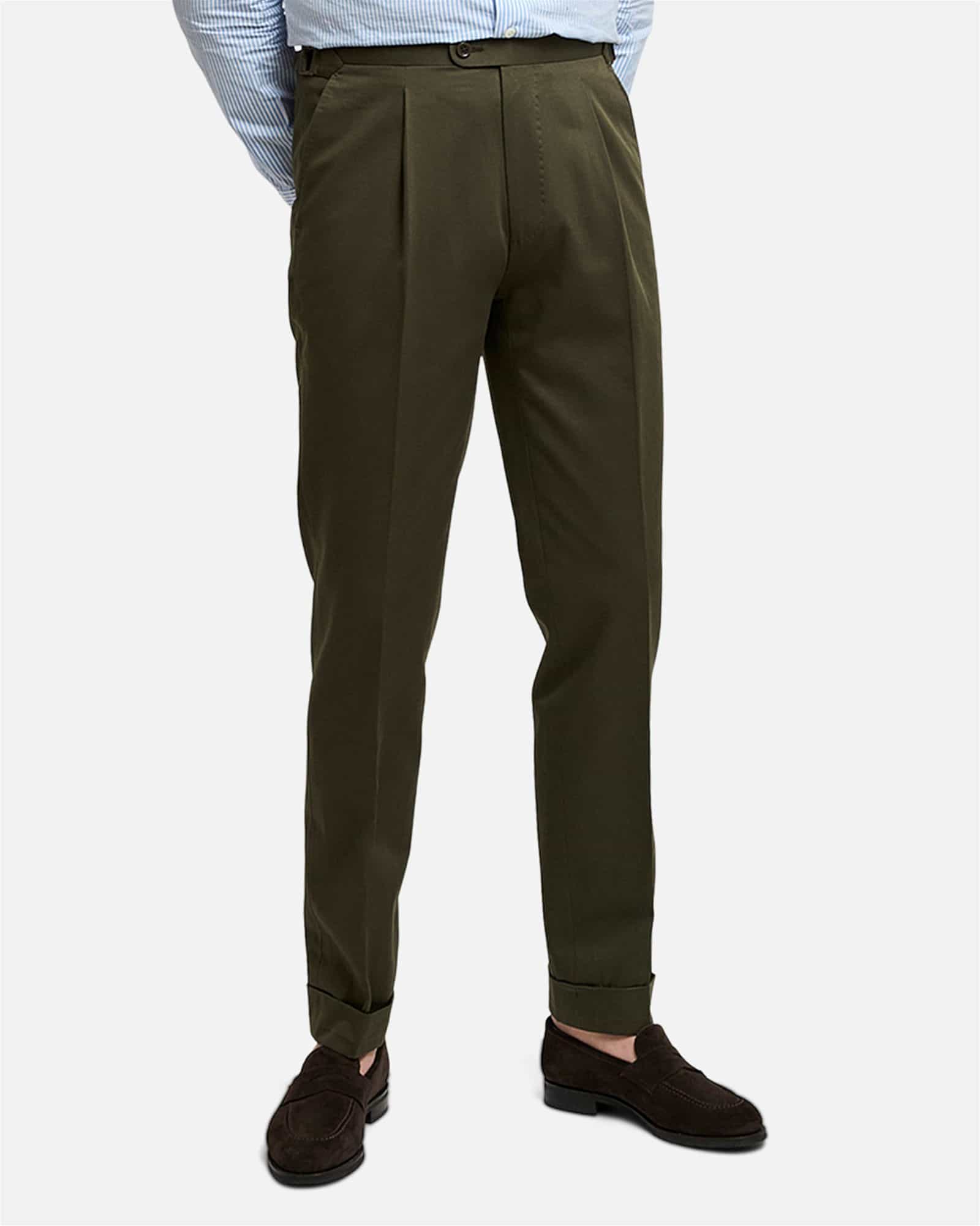 Mod 2 Light Summer Cotton Trouser Olive