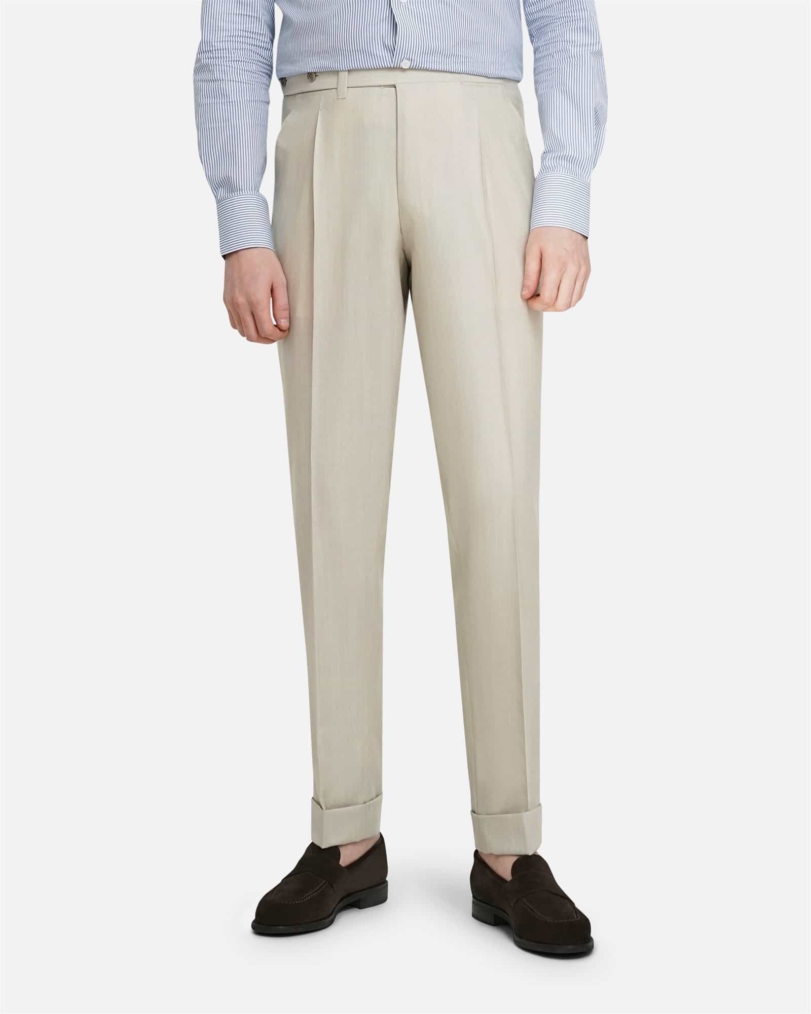 Signature Extended Waistband - Summer Herringbone Cream