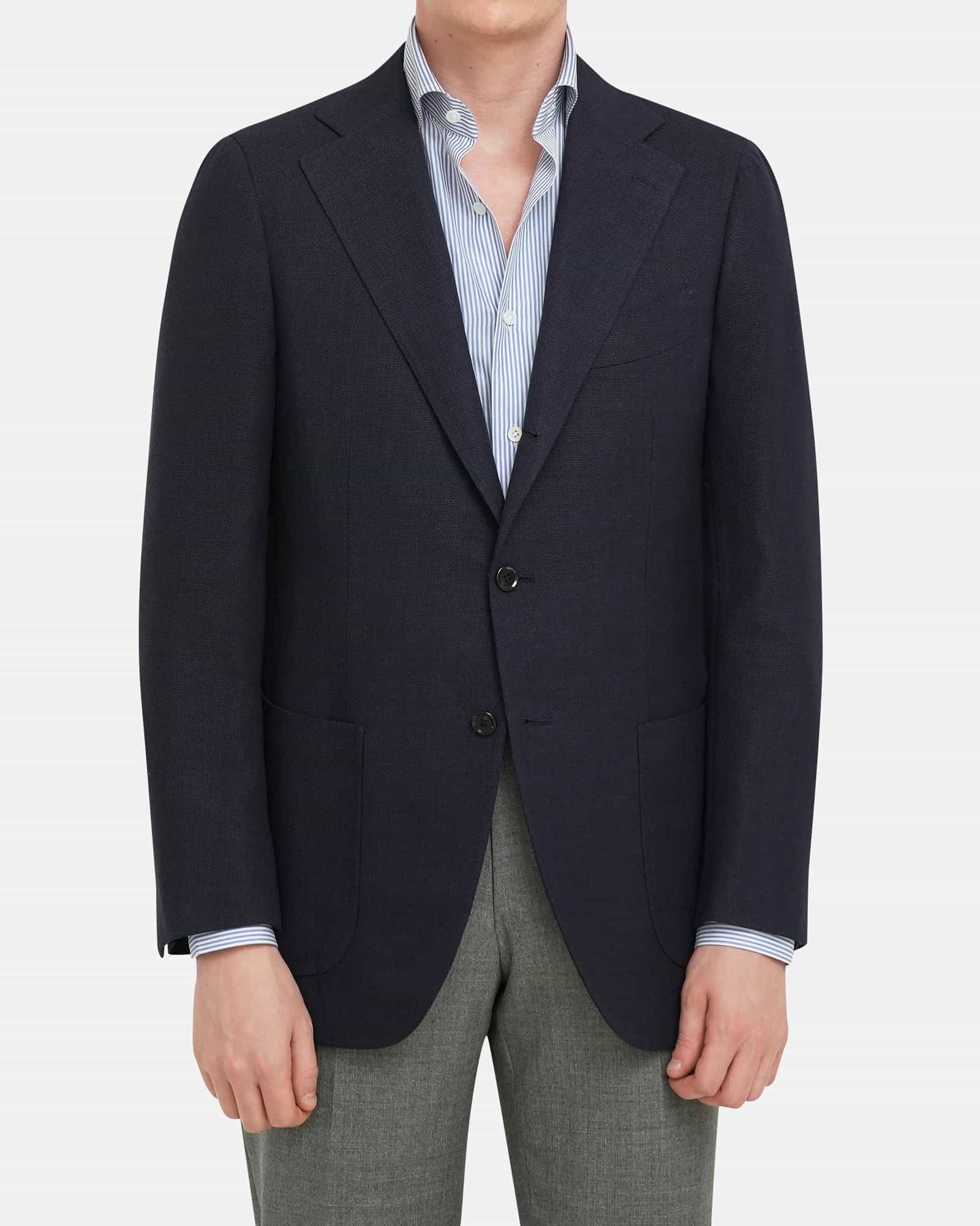 Handmade Hopsack Jacket Navy