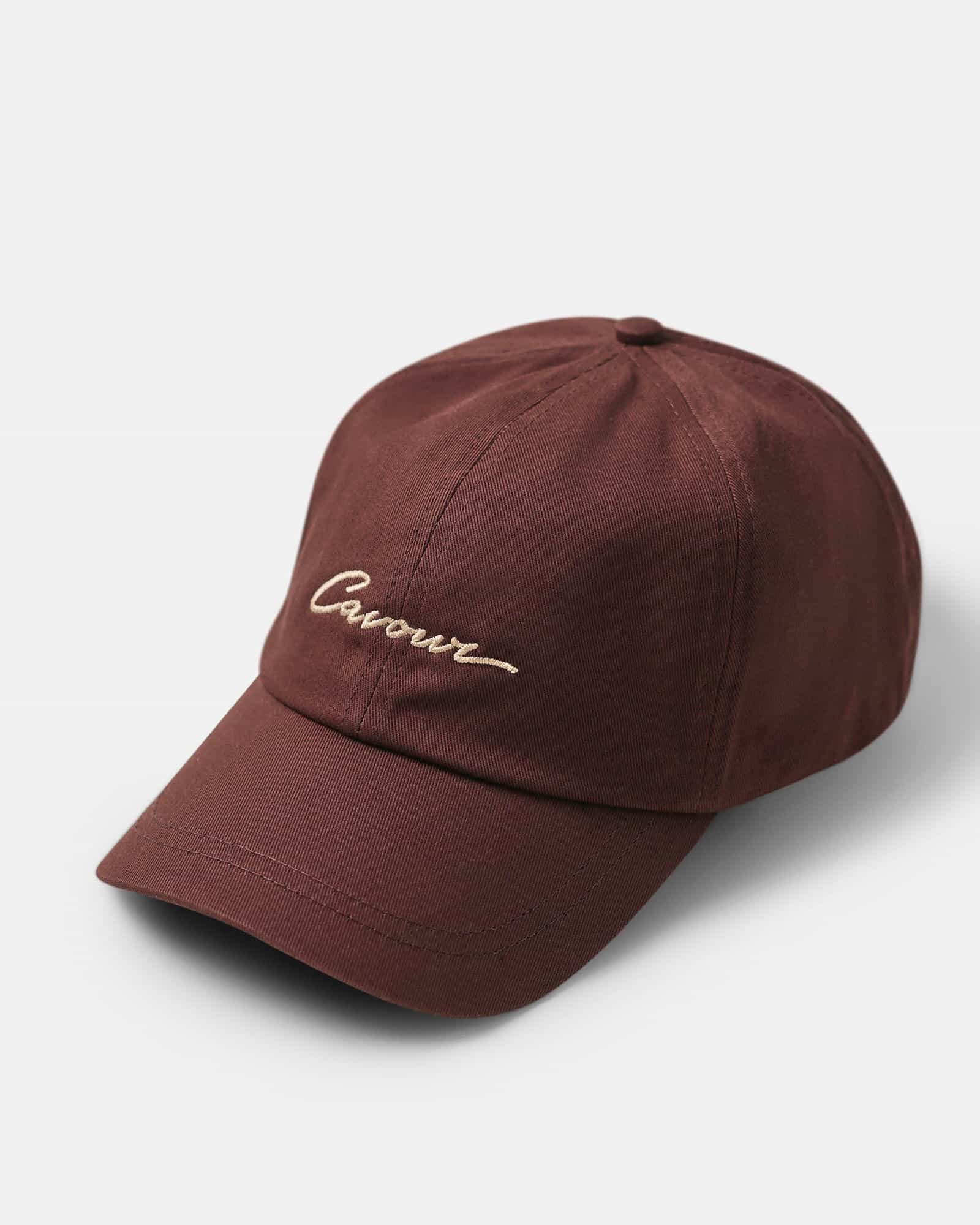 Cavour Script  Cap Burgundy