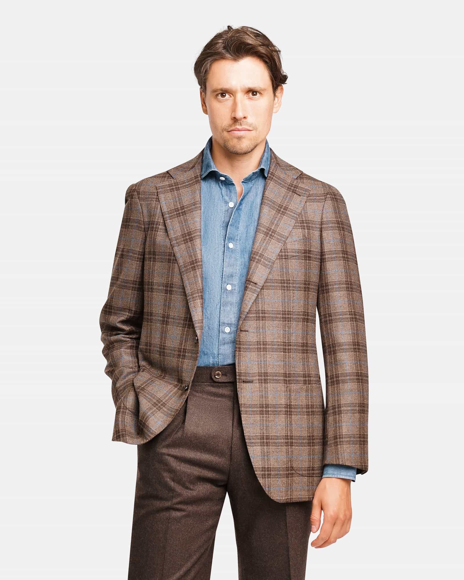 Mod 2 - Luxury Deco Check Brown