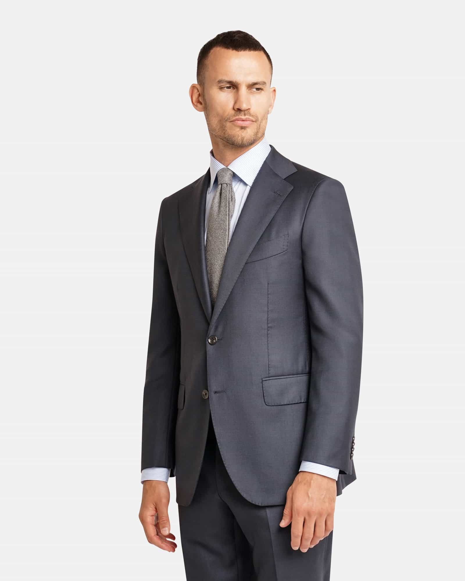 Mod 2 - Melange Twill Suit Navy