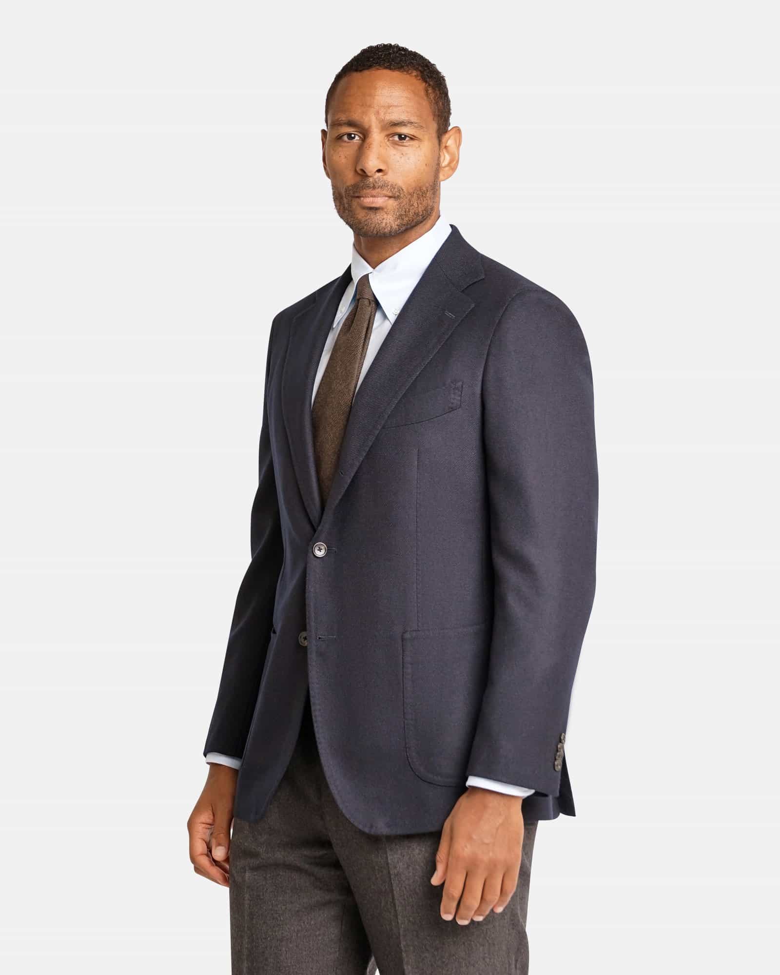 Mod 2 - Brushed Wool Jacket Navy