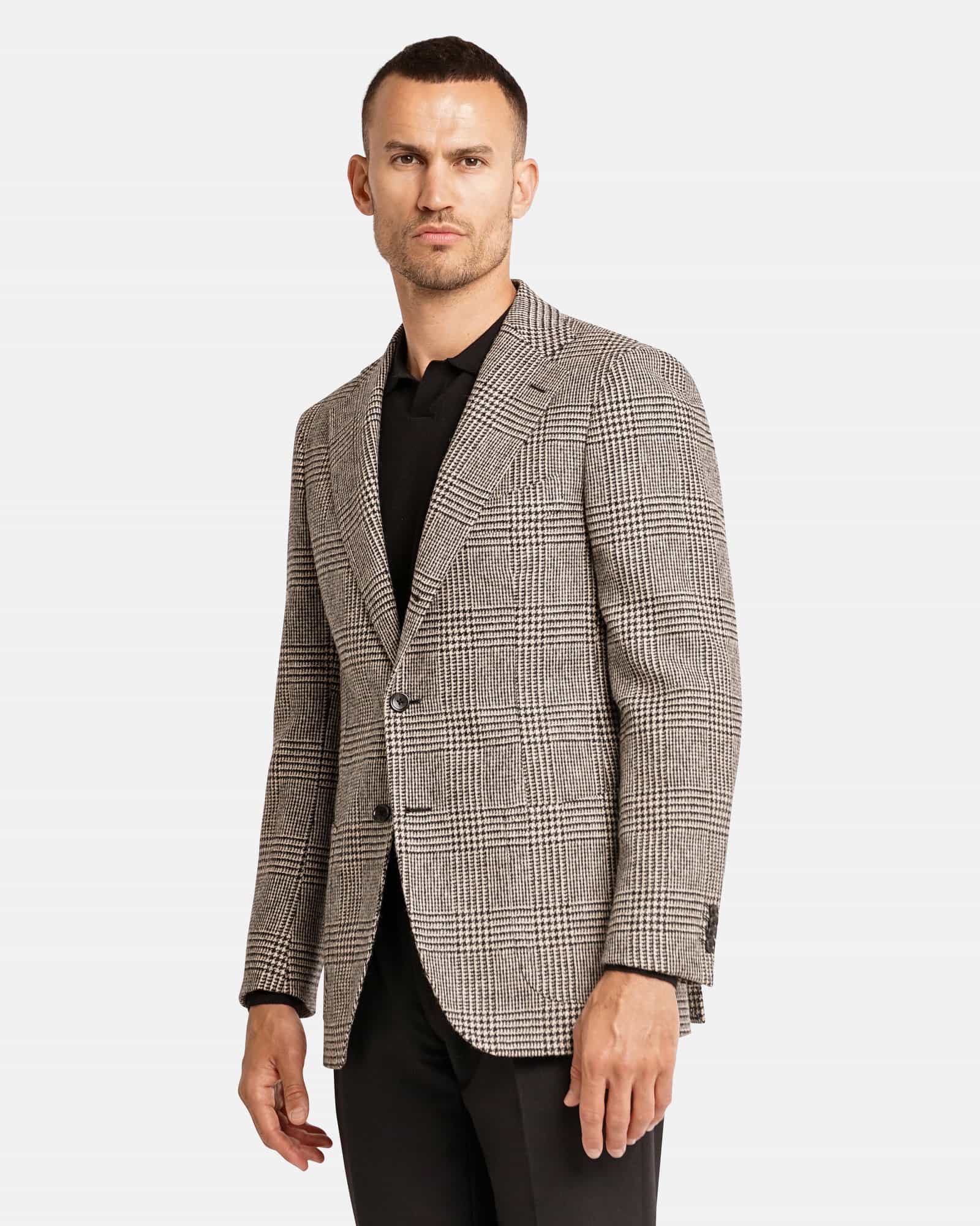Mod 2 - British Tweed Glencheck Jacket Black