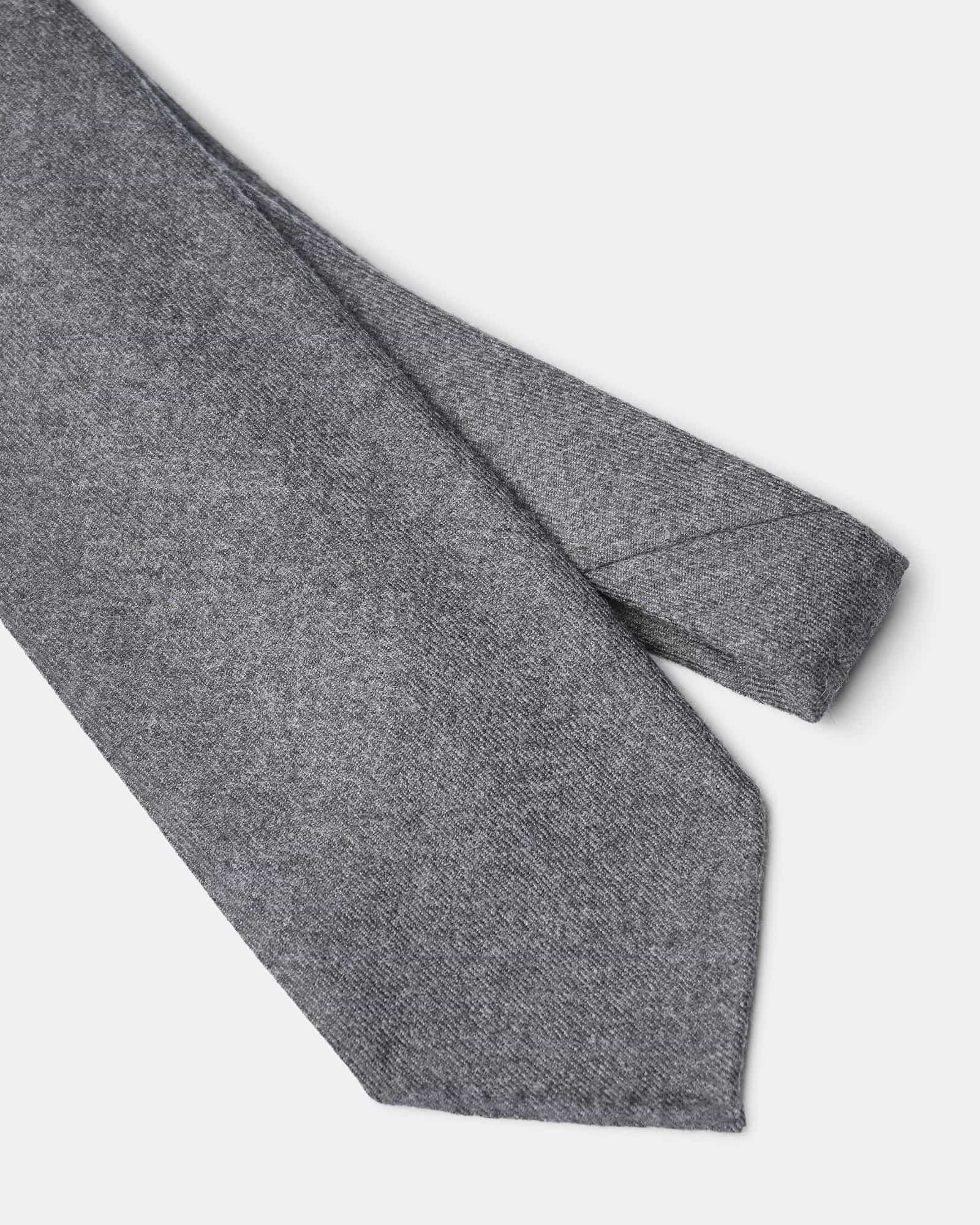 Solid Wool Tie Grey