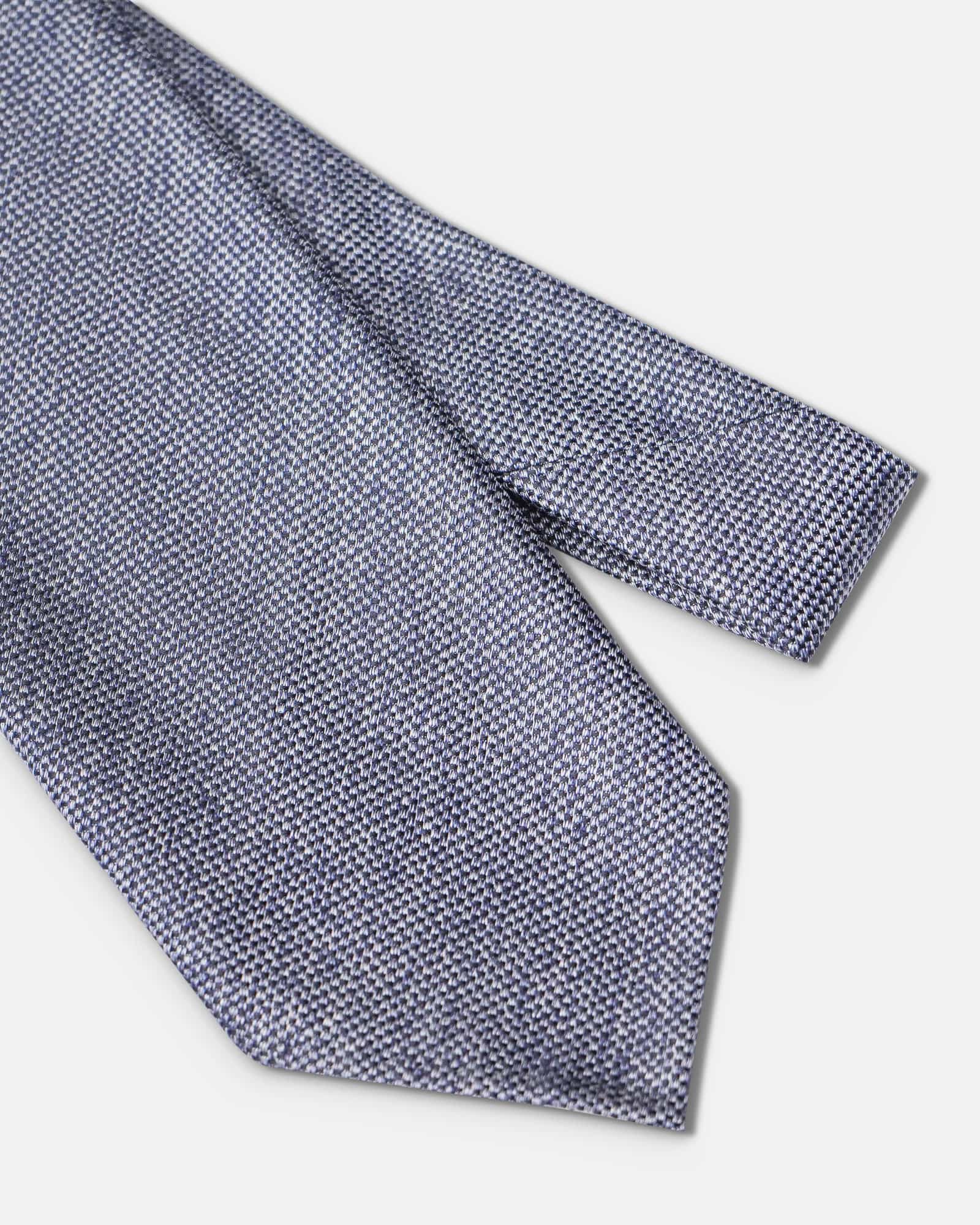 Silk and Cotton Tie Blue