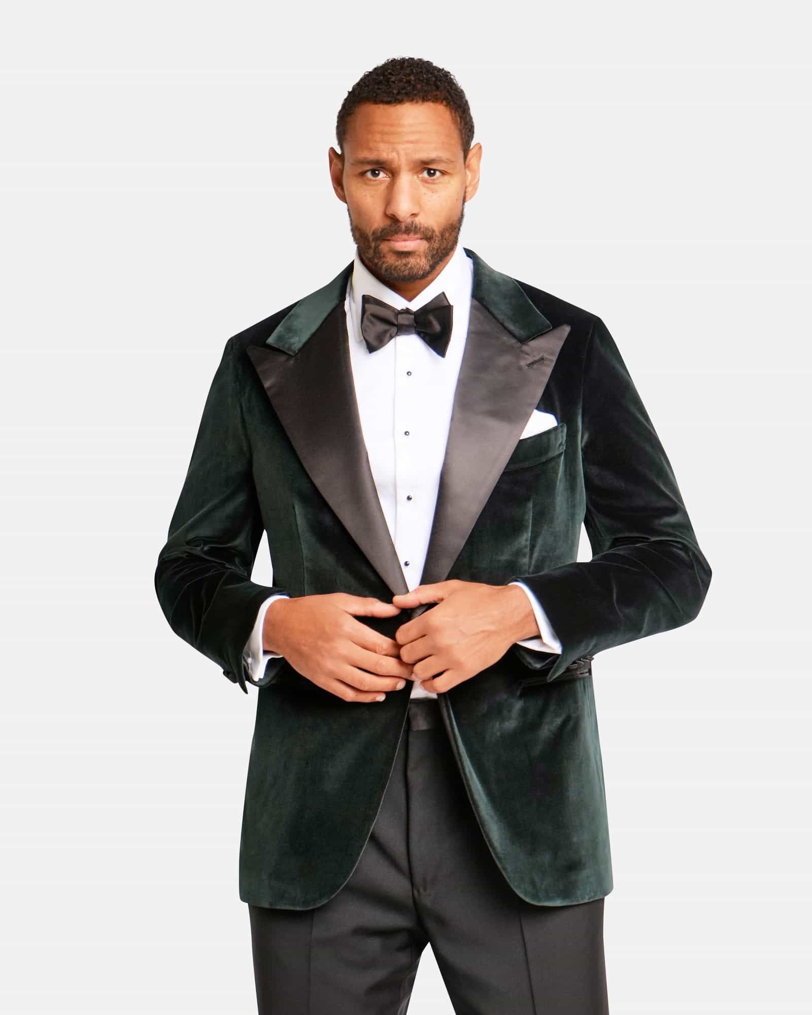 Mod 2 - Velvet Tuxedo Jacket Green