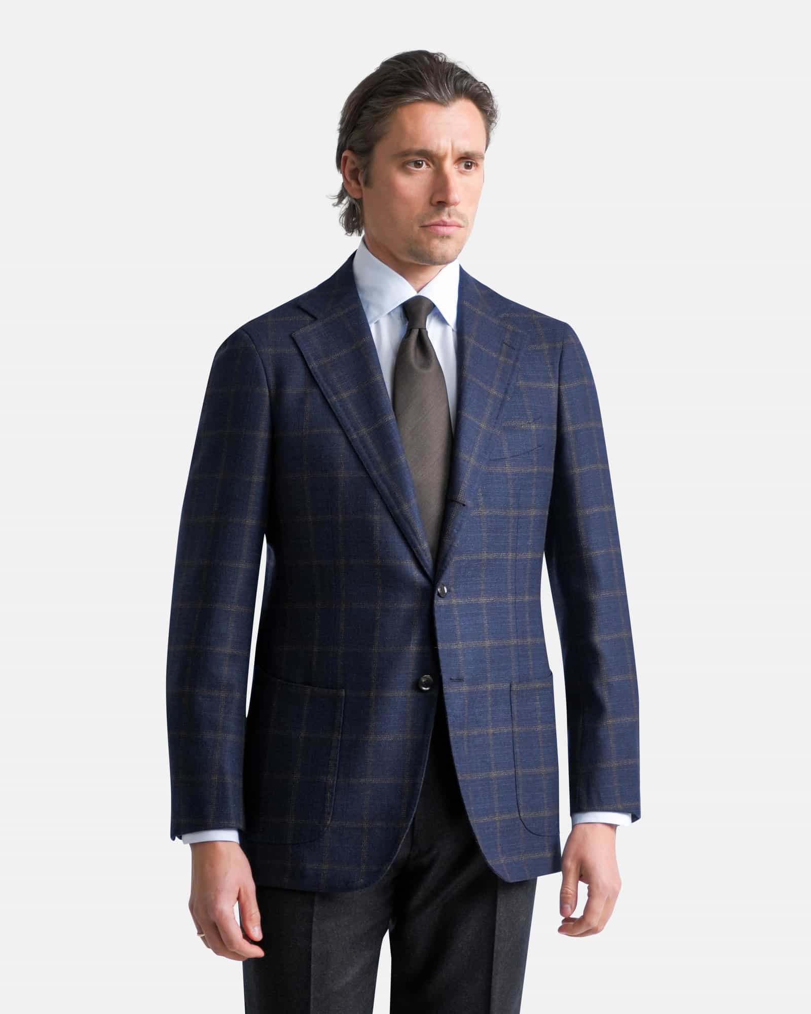 Mod 2 - Luxury Windowpane Jacket Blue