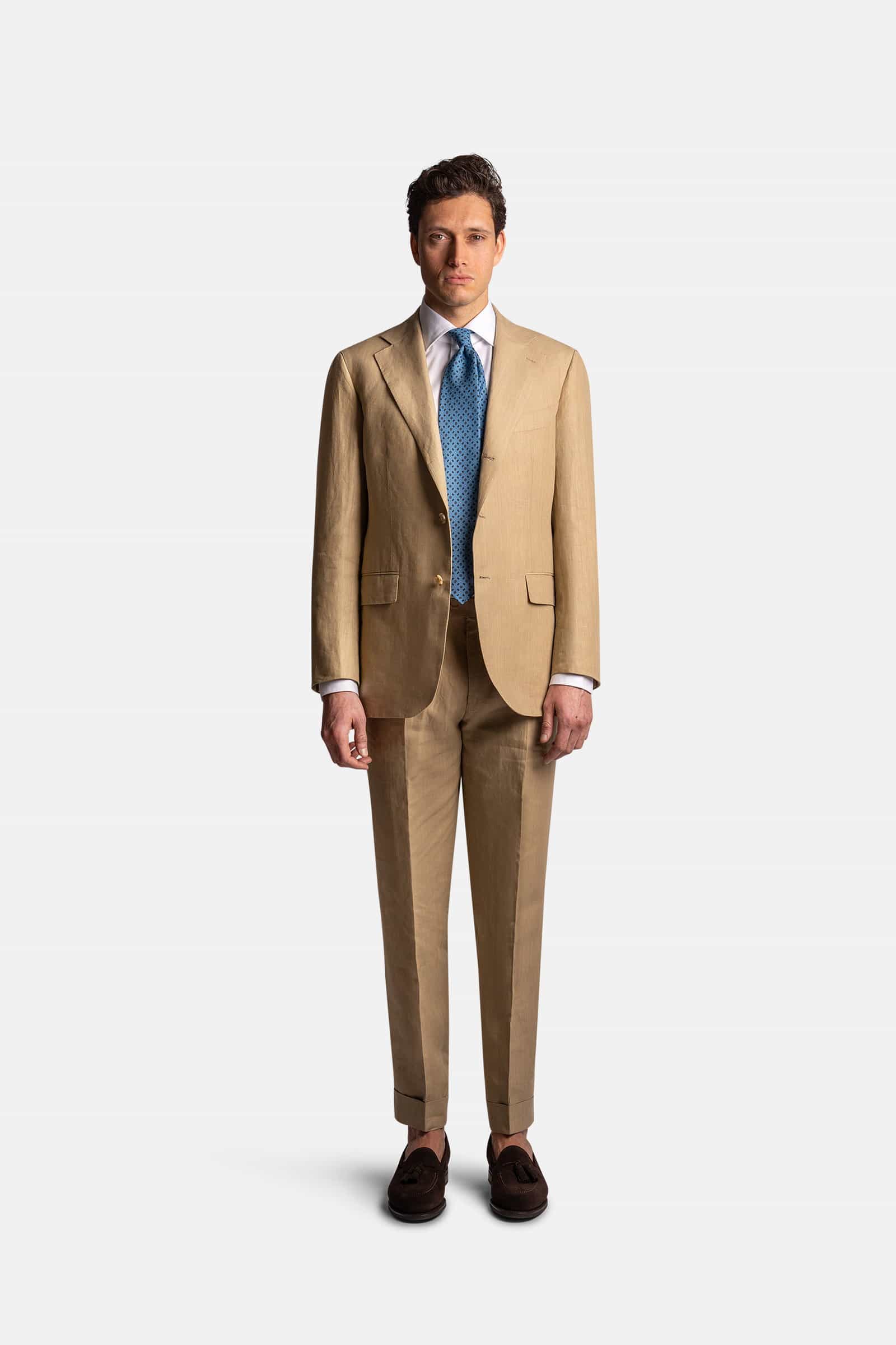Mod 2 - Exclusive Summer Linen Suit Taupe