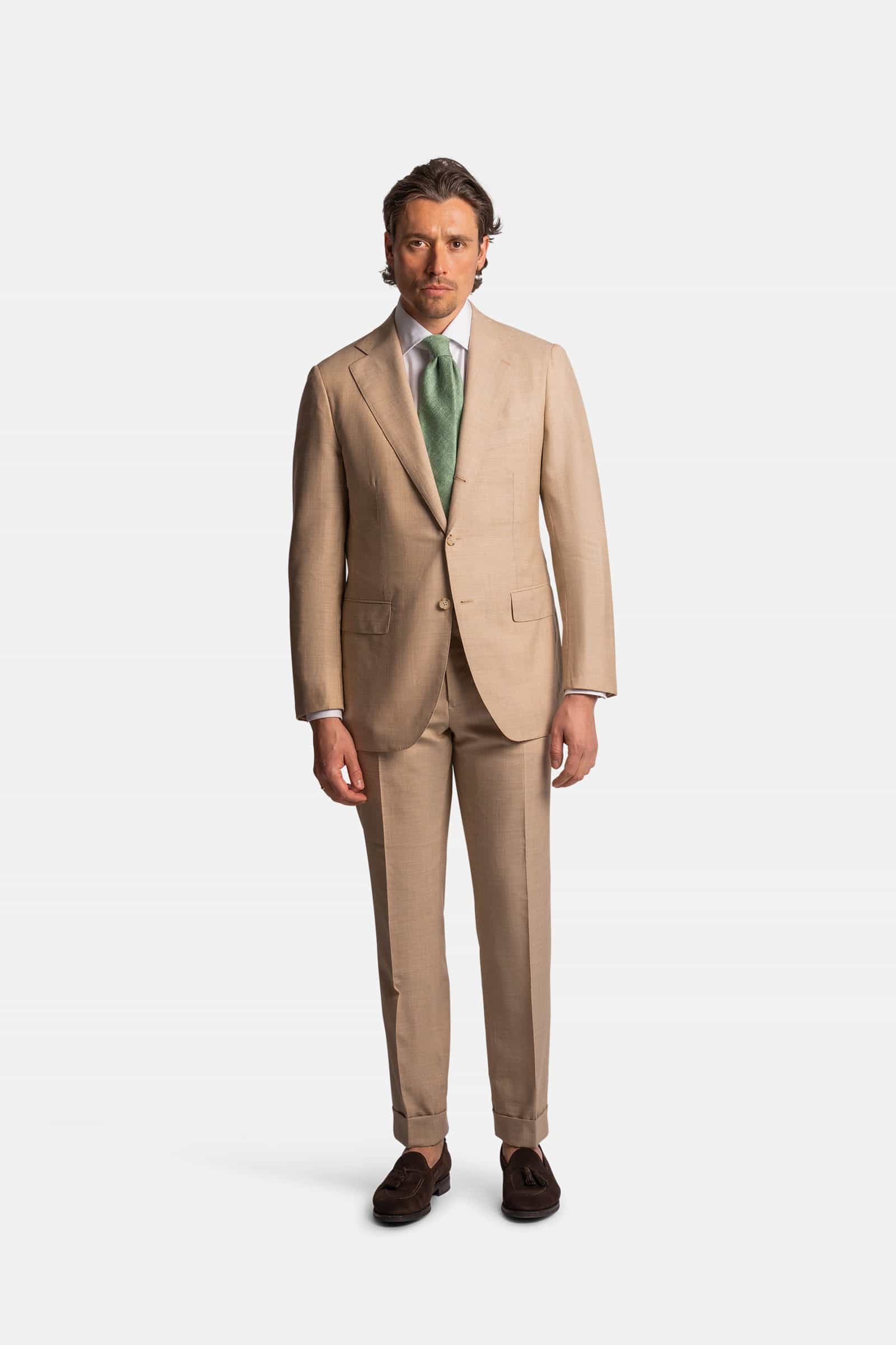 Mod 2 - Summer Wool Linen Silk Suit Beige