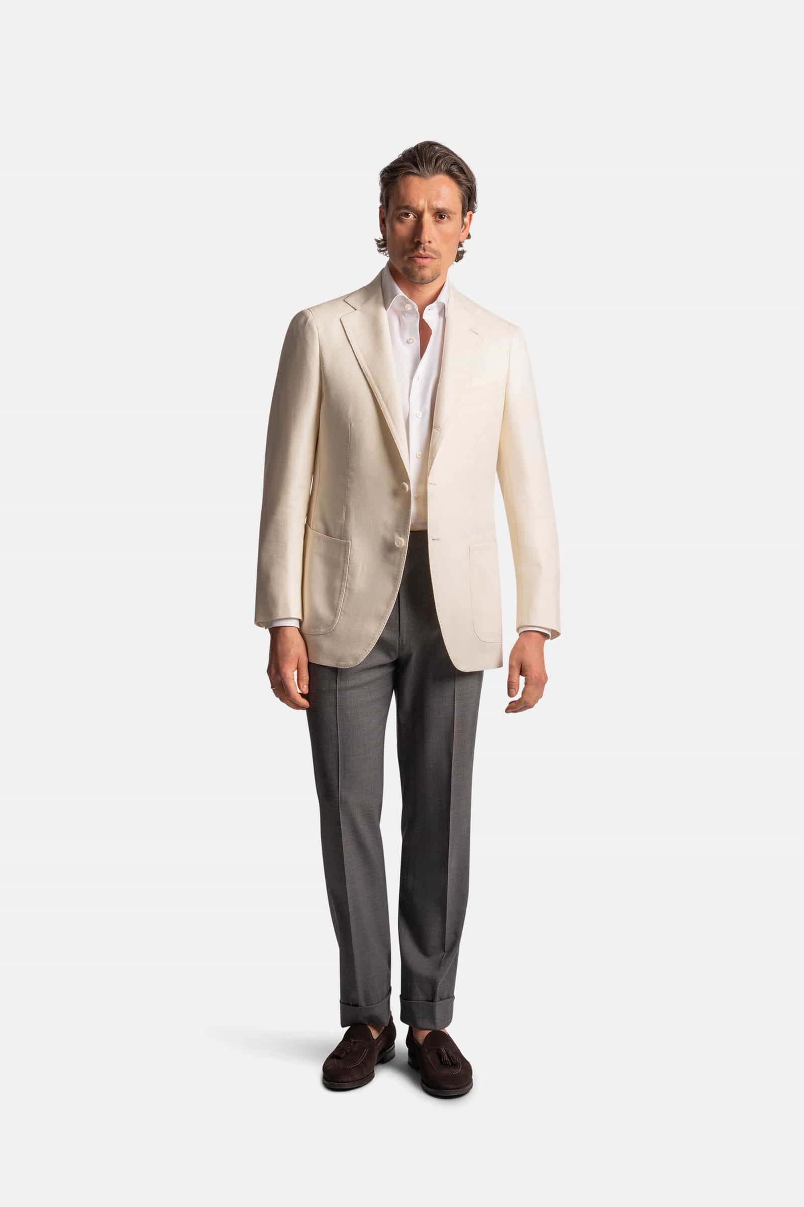 Mod 2 - Summer Herringbone Jacket White