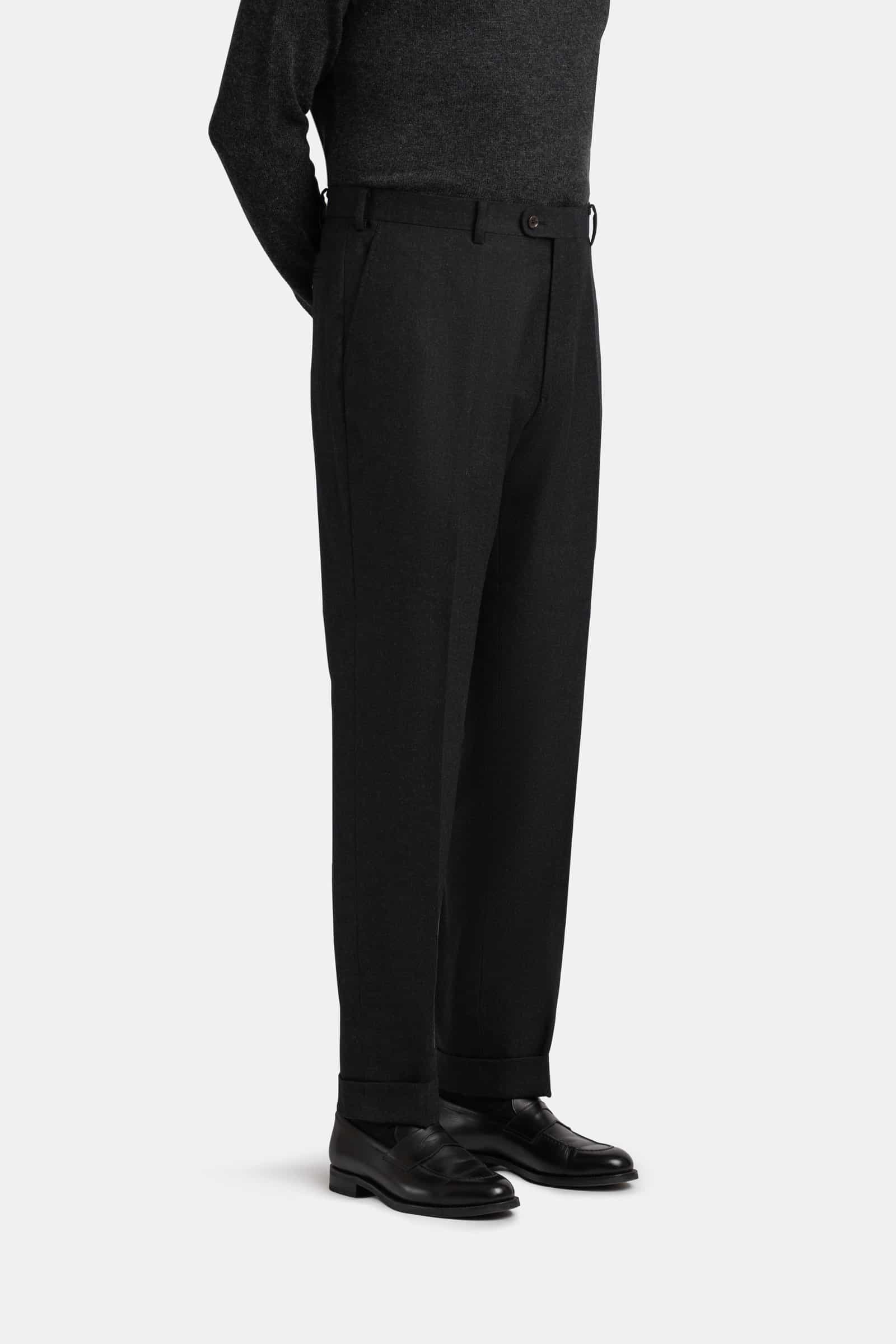 Mod 2 British Flannel Trouser Charcoal
