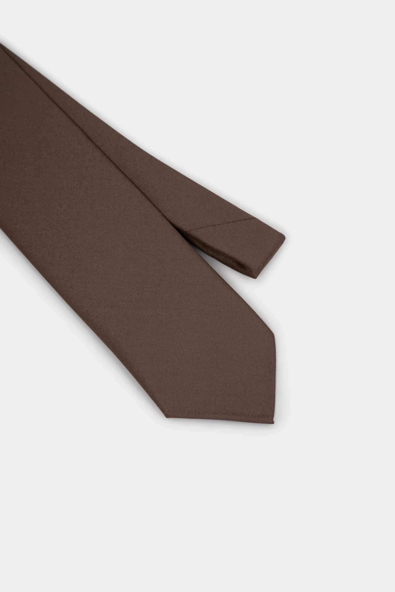 Wool Flannel Tie Taupe