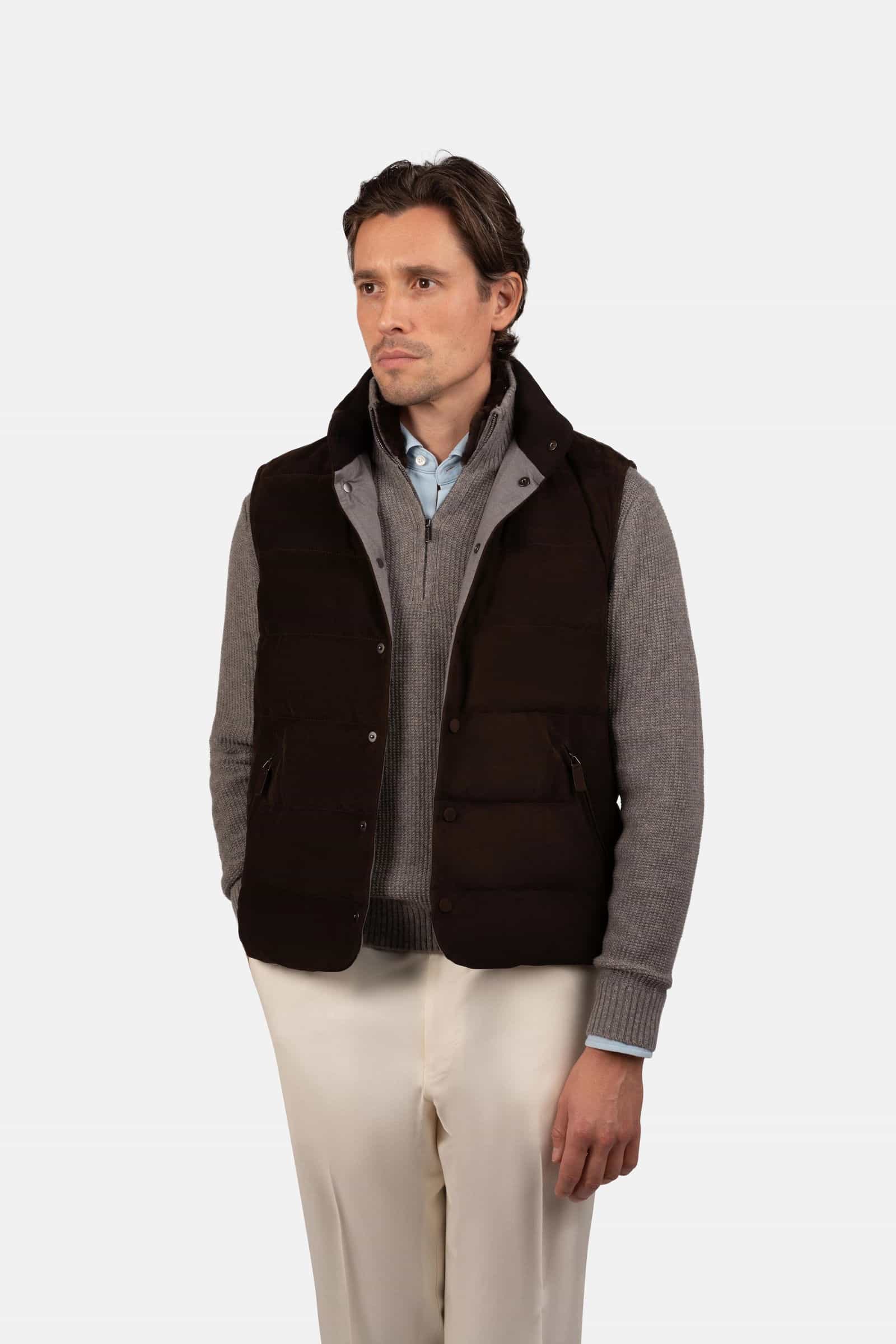 Exclusive Suede Vest Brown