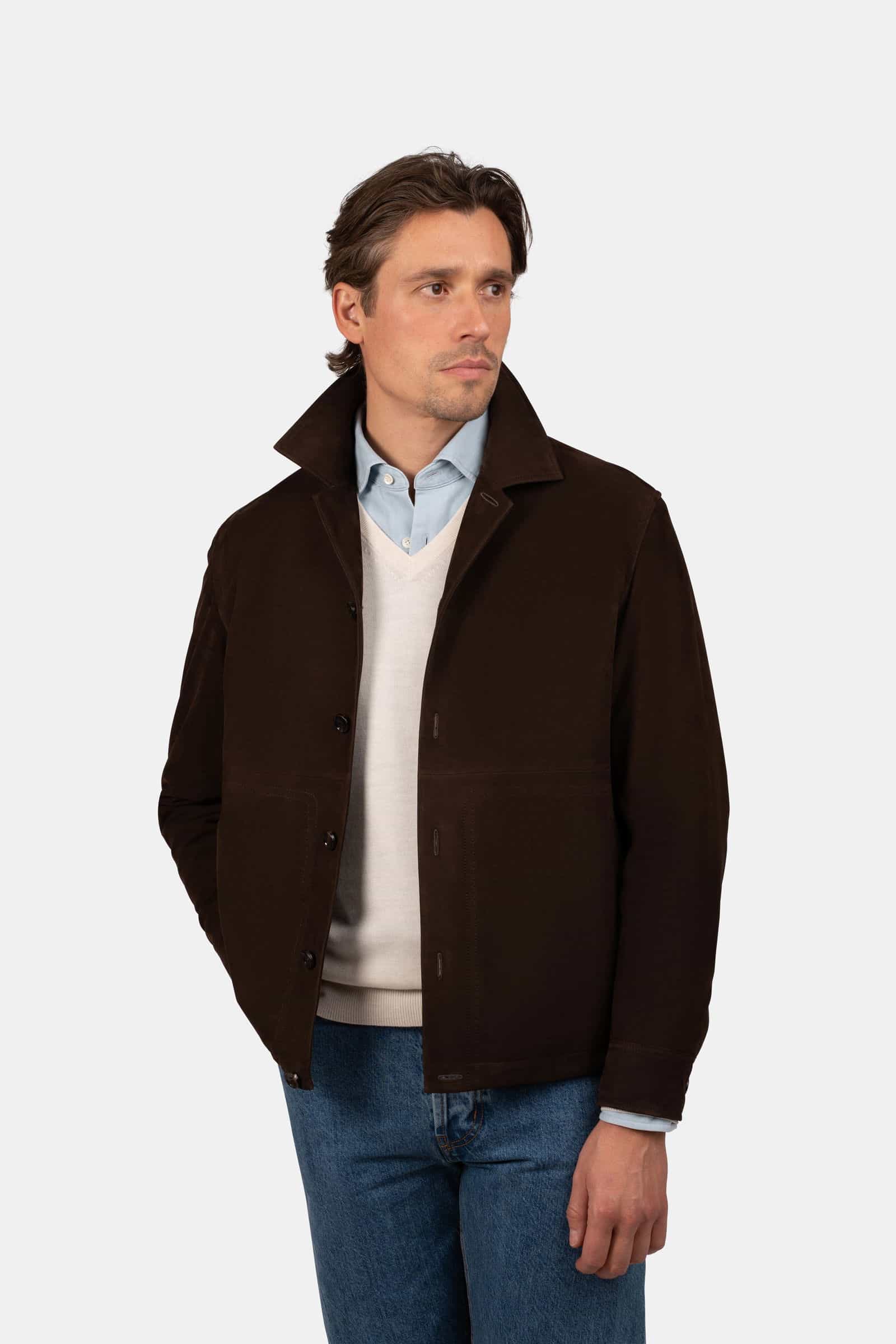 Exclusive Suede Shirt Brown