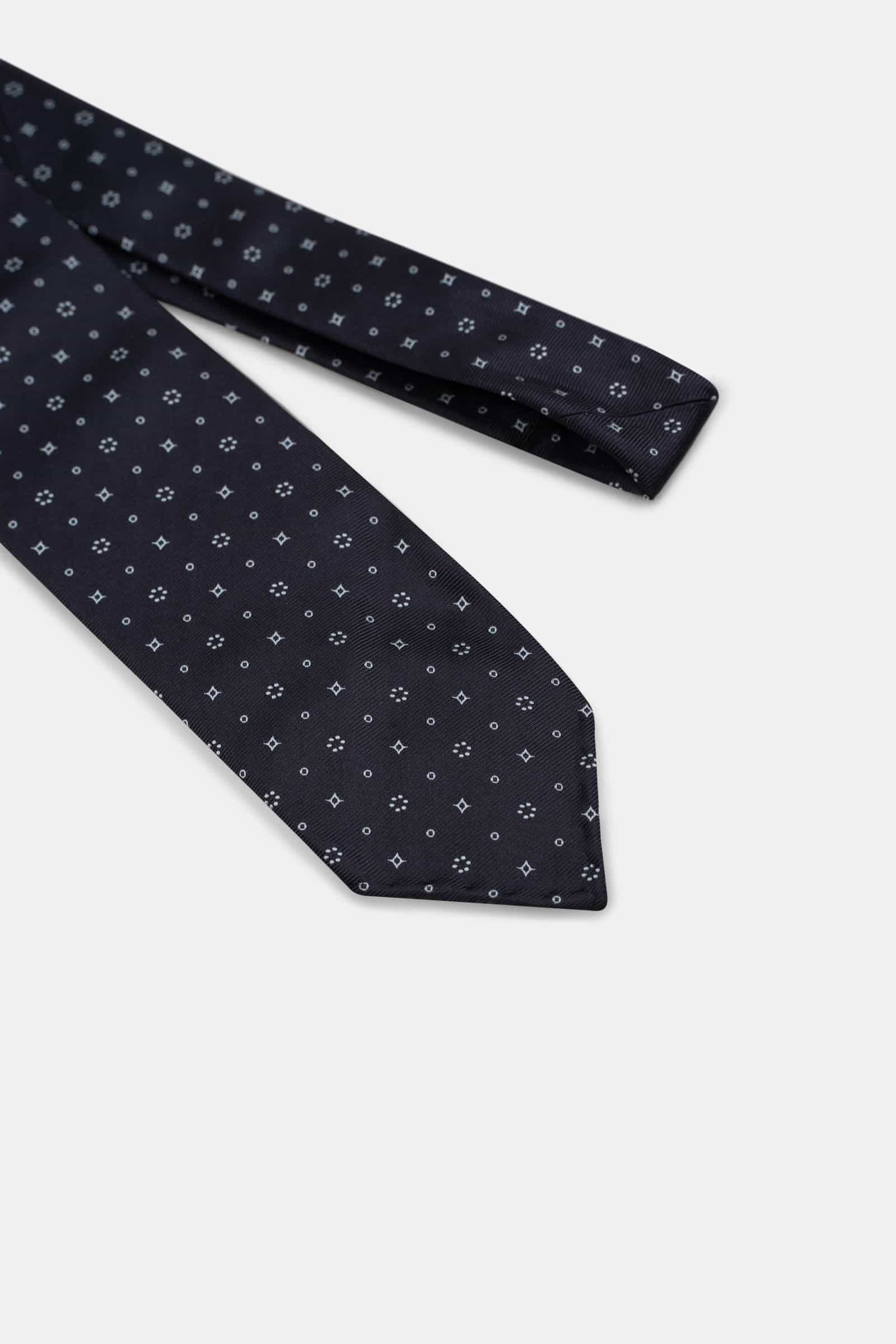 Jacquard Motif Tie Blue