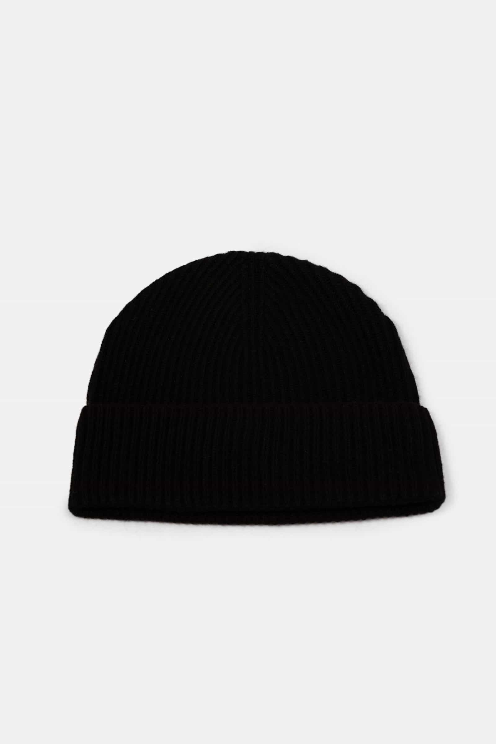 Wool Cashmere Hat Black