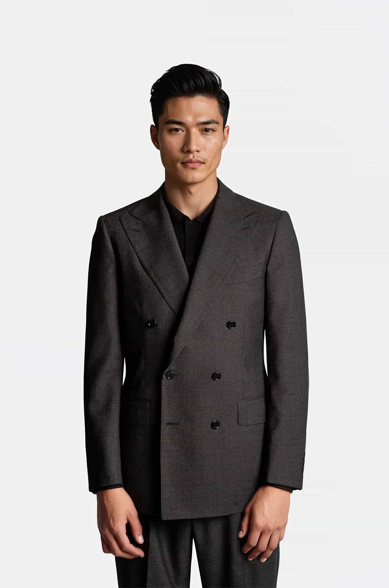 Mod 3 - Double Breasted Cavour Twist Jacket Grey (Part of a suit)