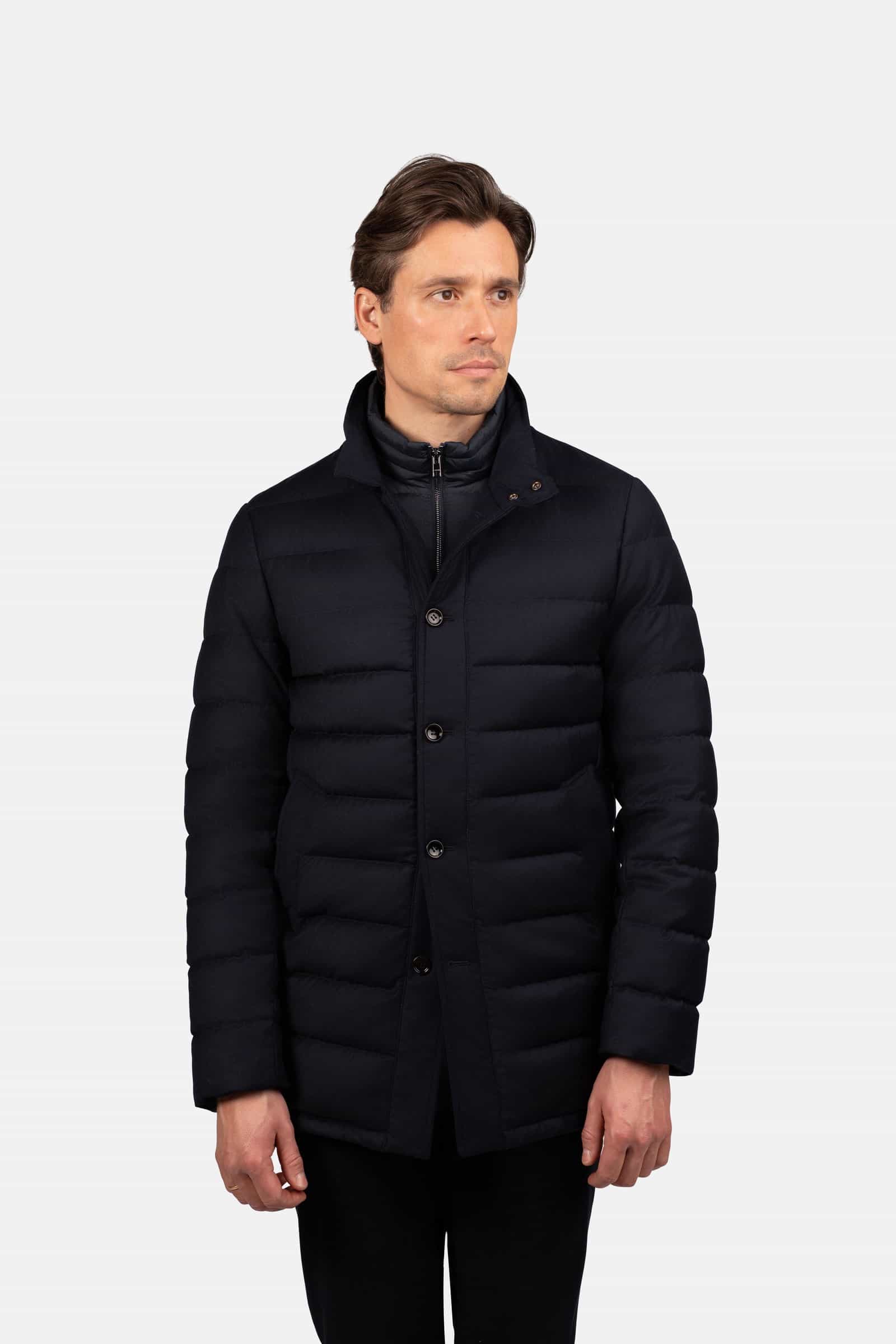 Classico Flannel Parka Navy