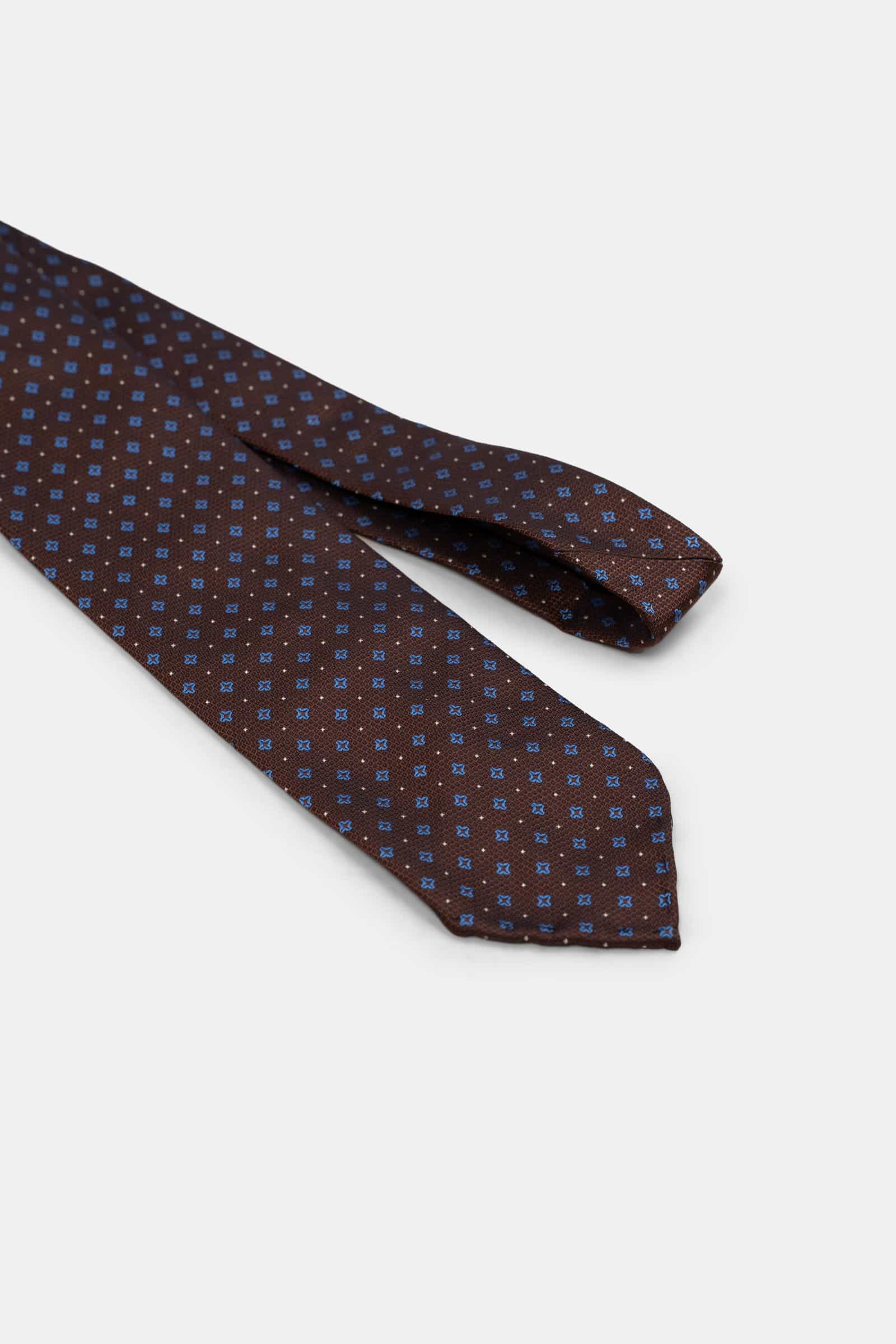 Jacquard Star Dot Tie Brown