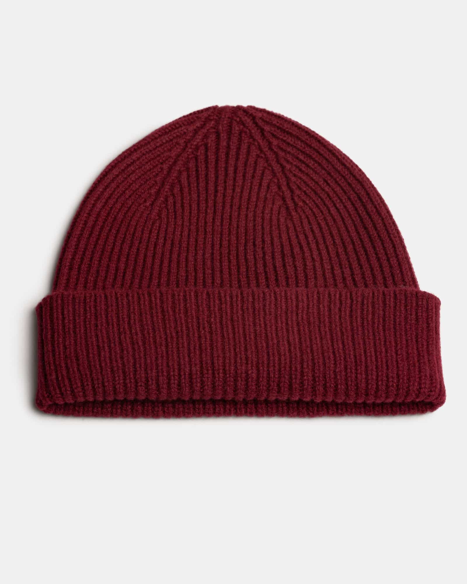 Solid Wool Hat Burgundy