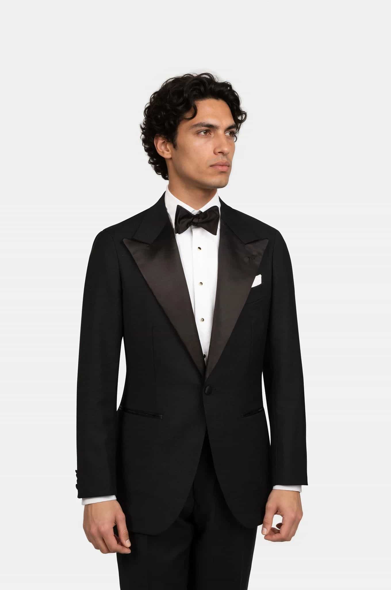 Mod 2 Barathea Wool Tuxedo Black